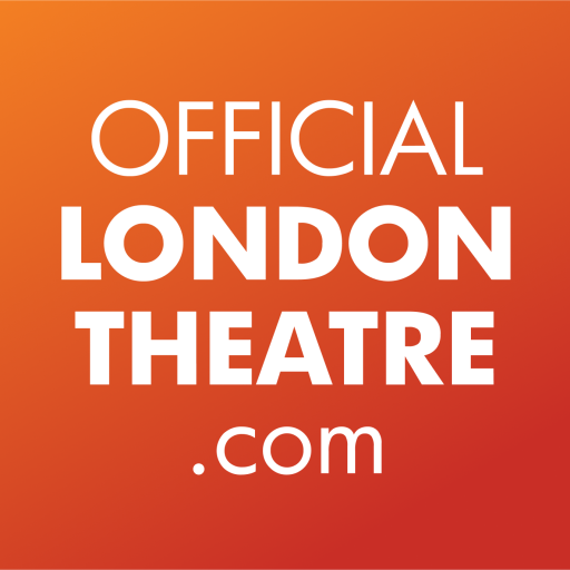 Official London Theatre logo with a gradient orange background and white text.