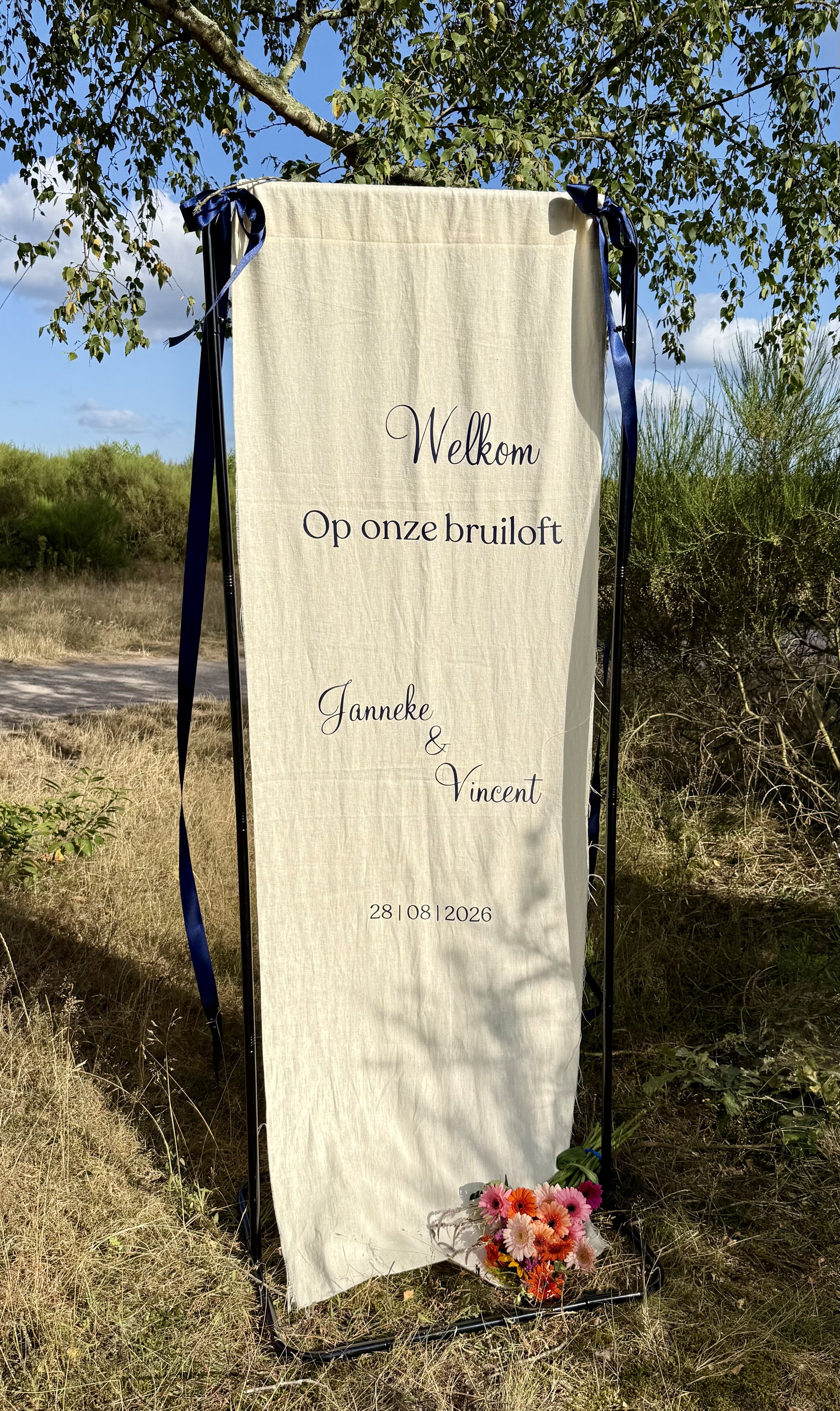 Stoffen welkomstbanner