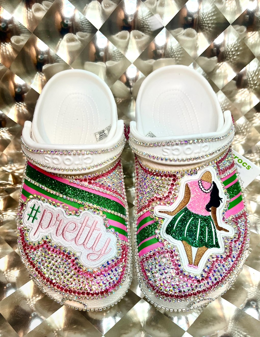 "Pretty Stance" Bling Crocs