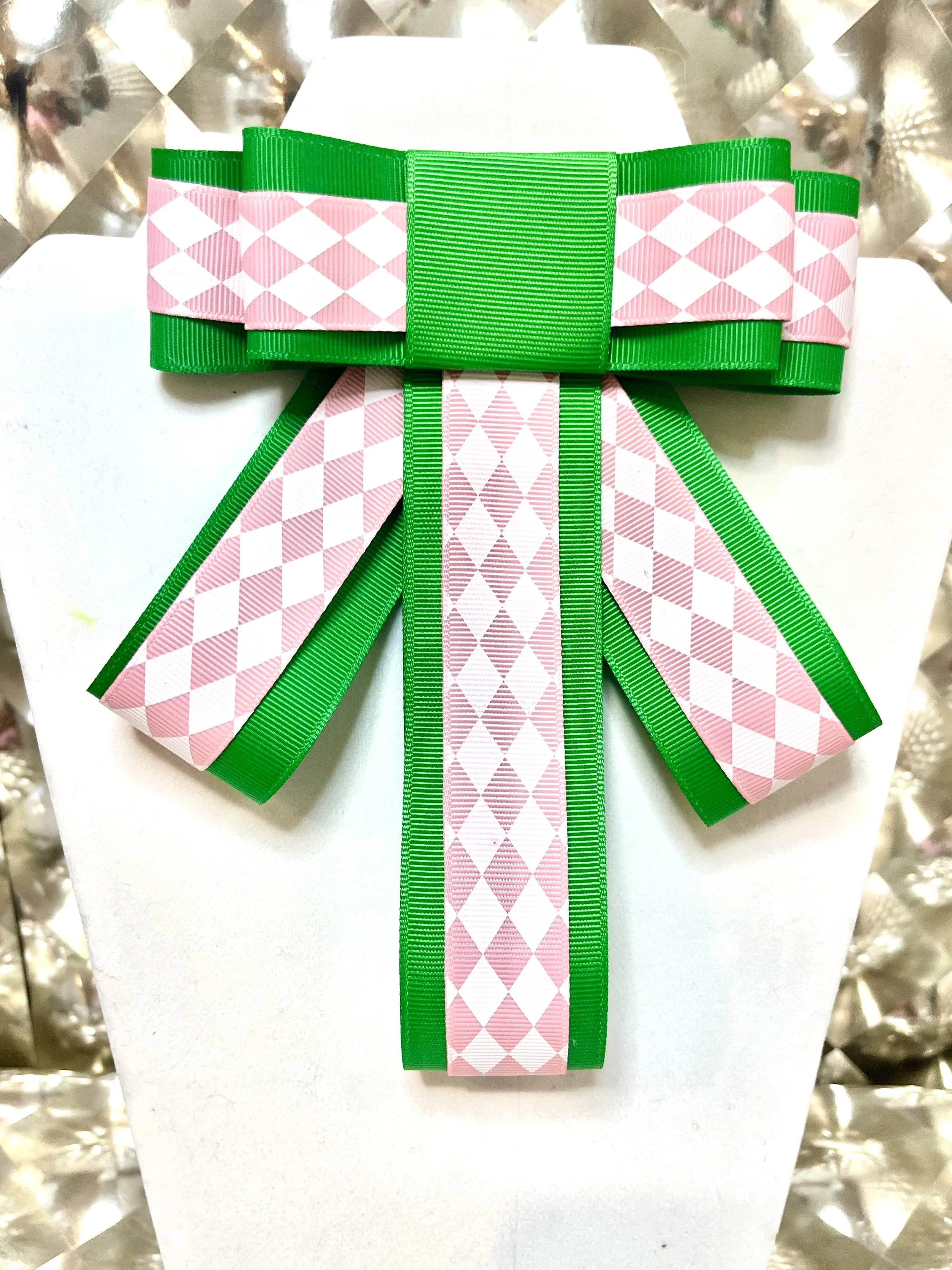 Green, Pink, and White Triple Bolo