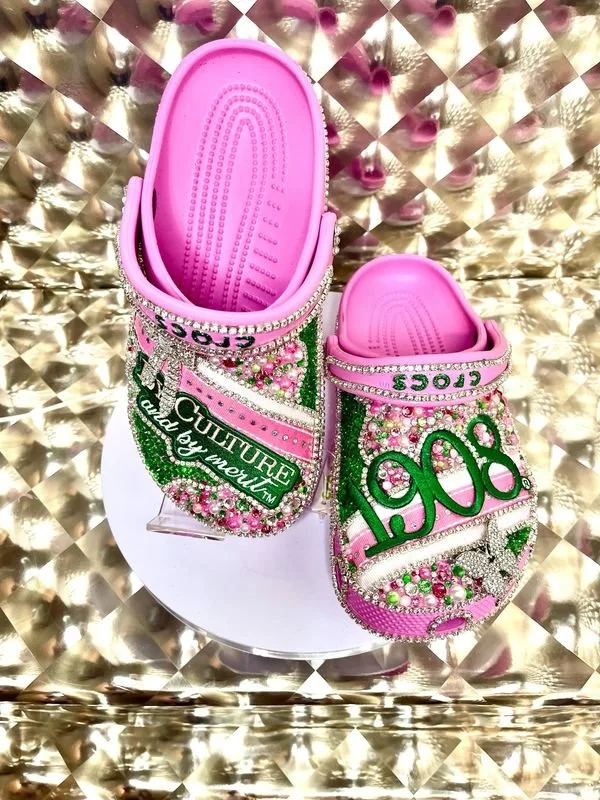“For The Culture” Pink Crocs