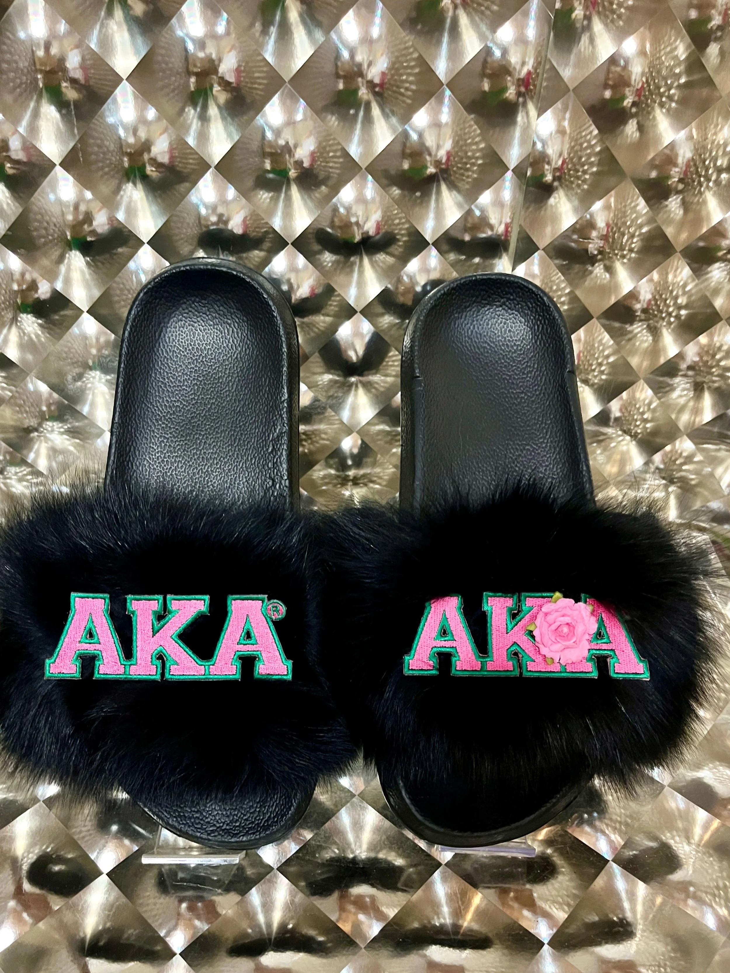 Black Rose Luxury Slides