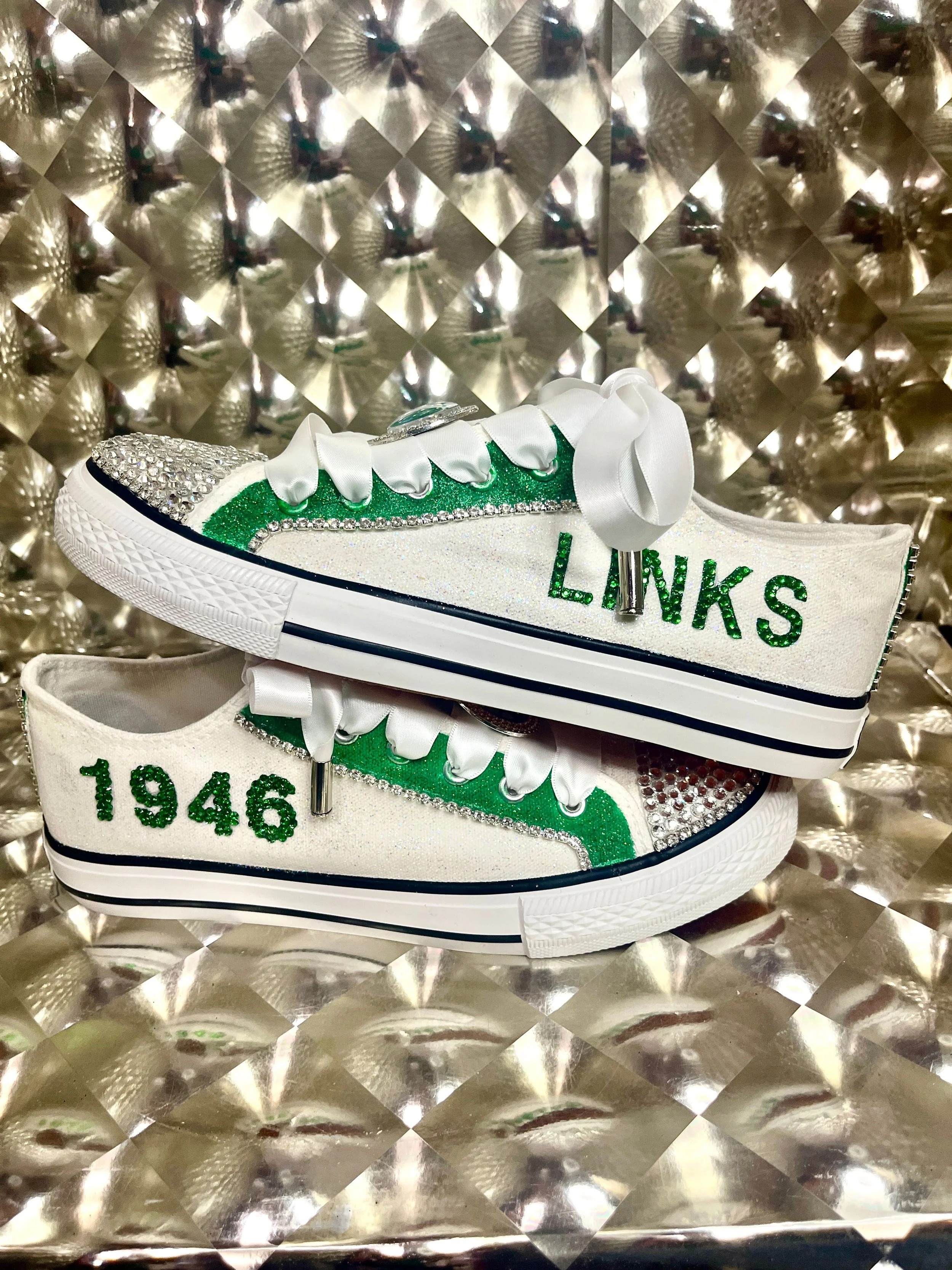 Links Custom Glitter Sneakers