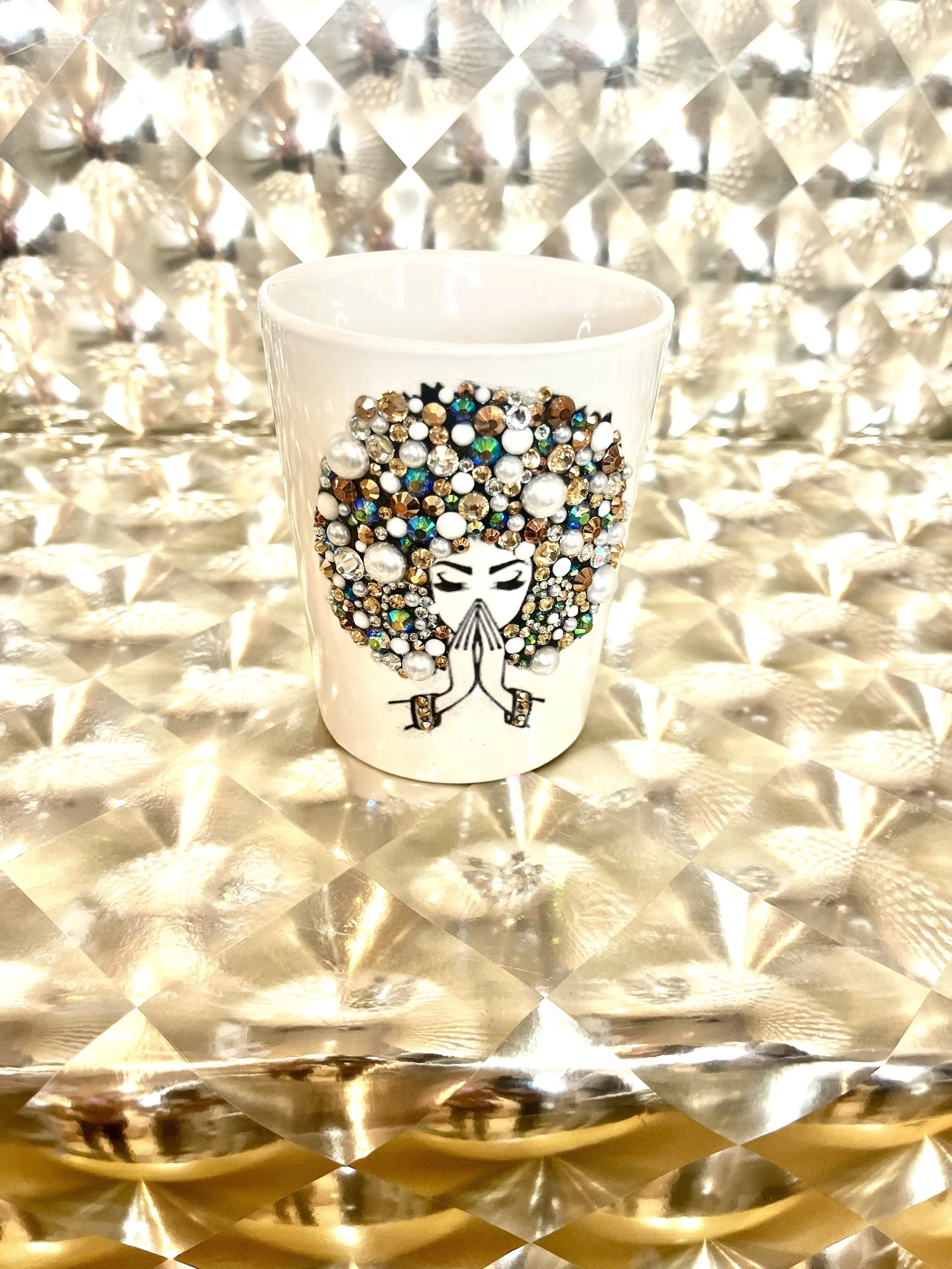 Gemstone Praying Hands Mug