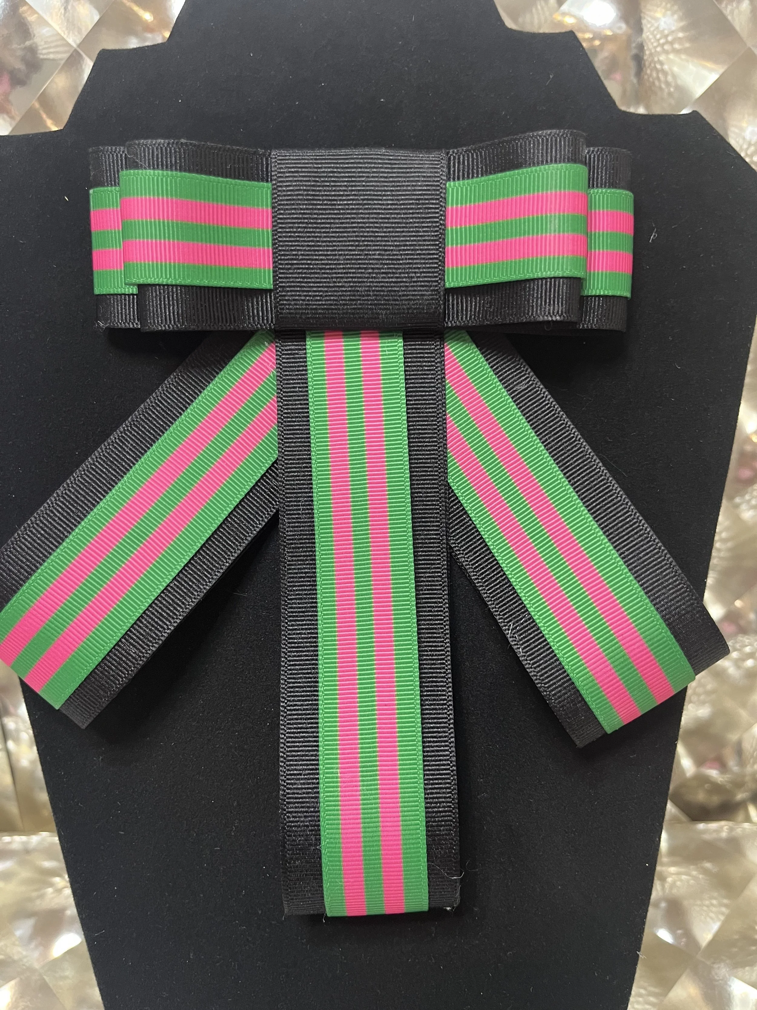 Black, Pink and Green Triple Bolo