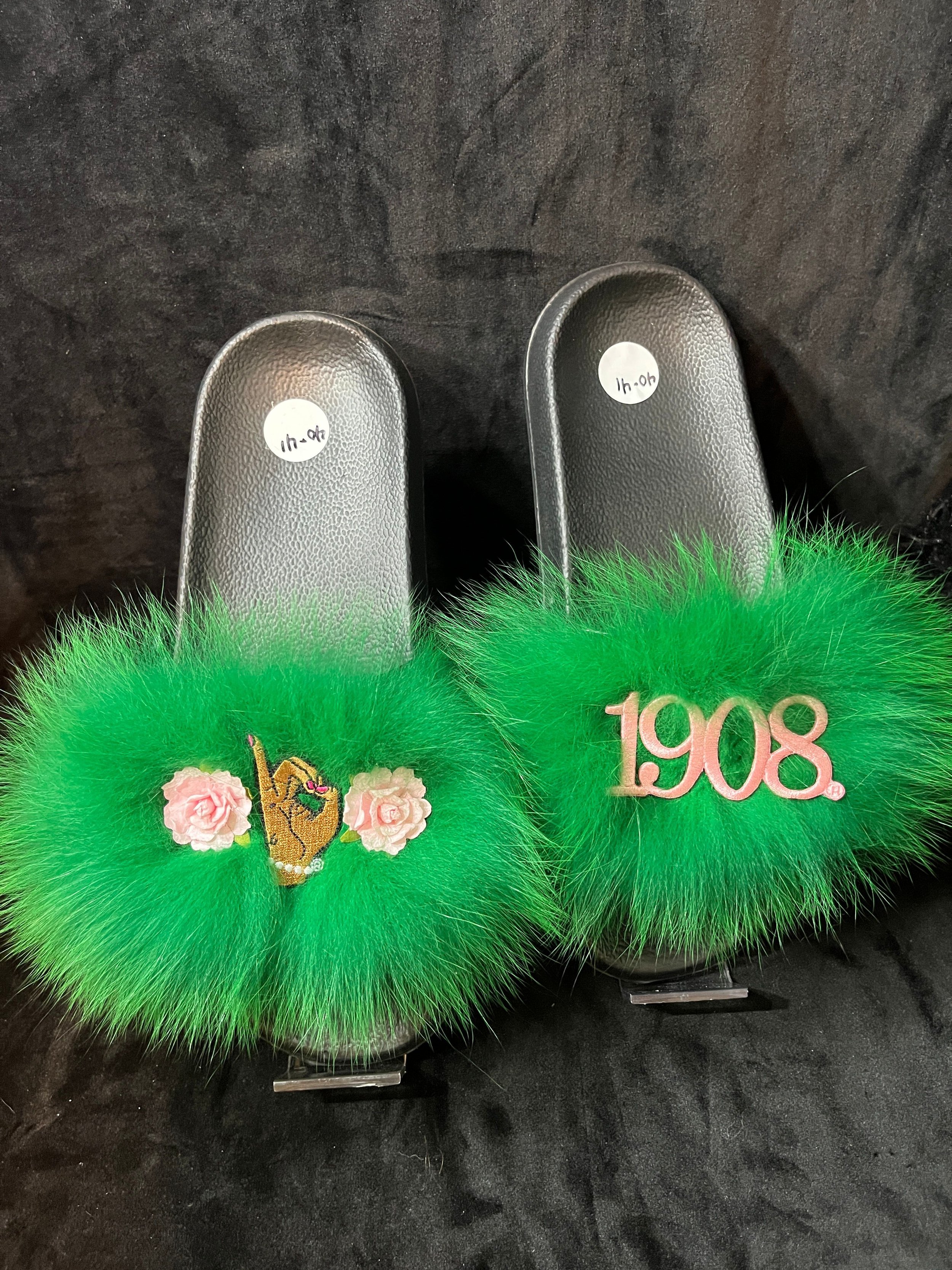 Pinkie Rose Luxe Fur Slides