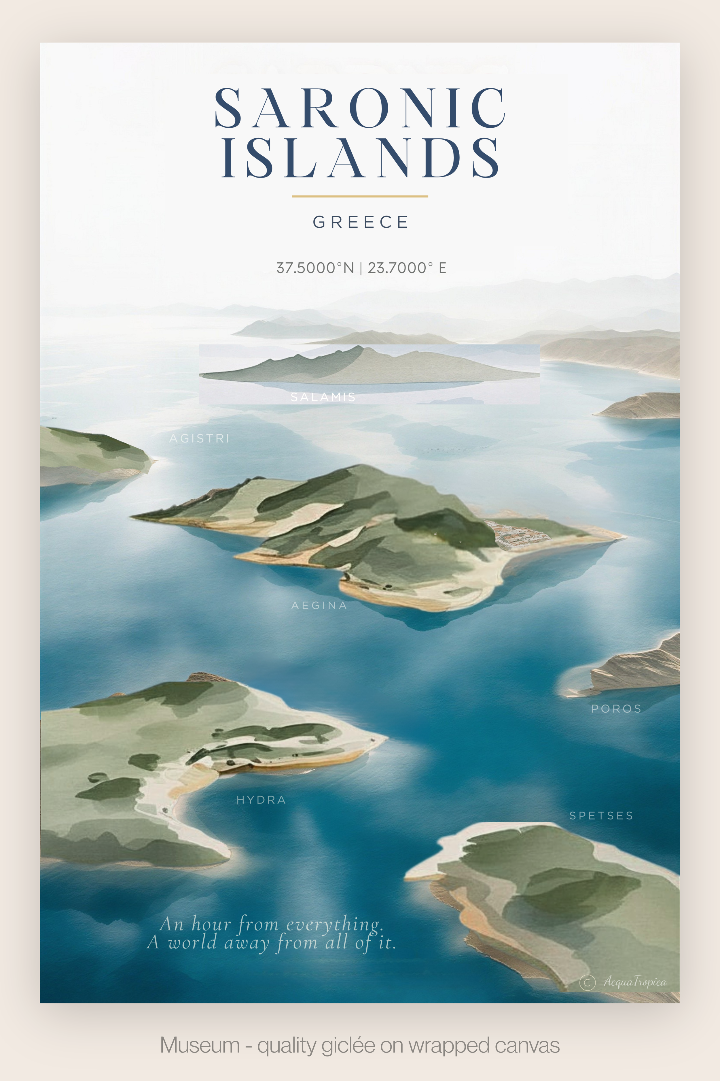 Saronic Islands | Museum-Wrap Canvas