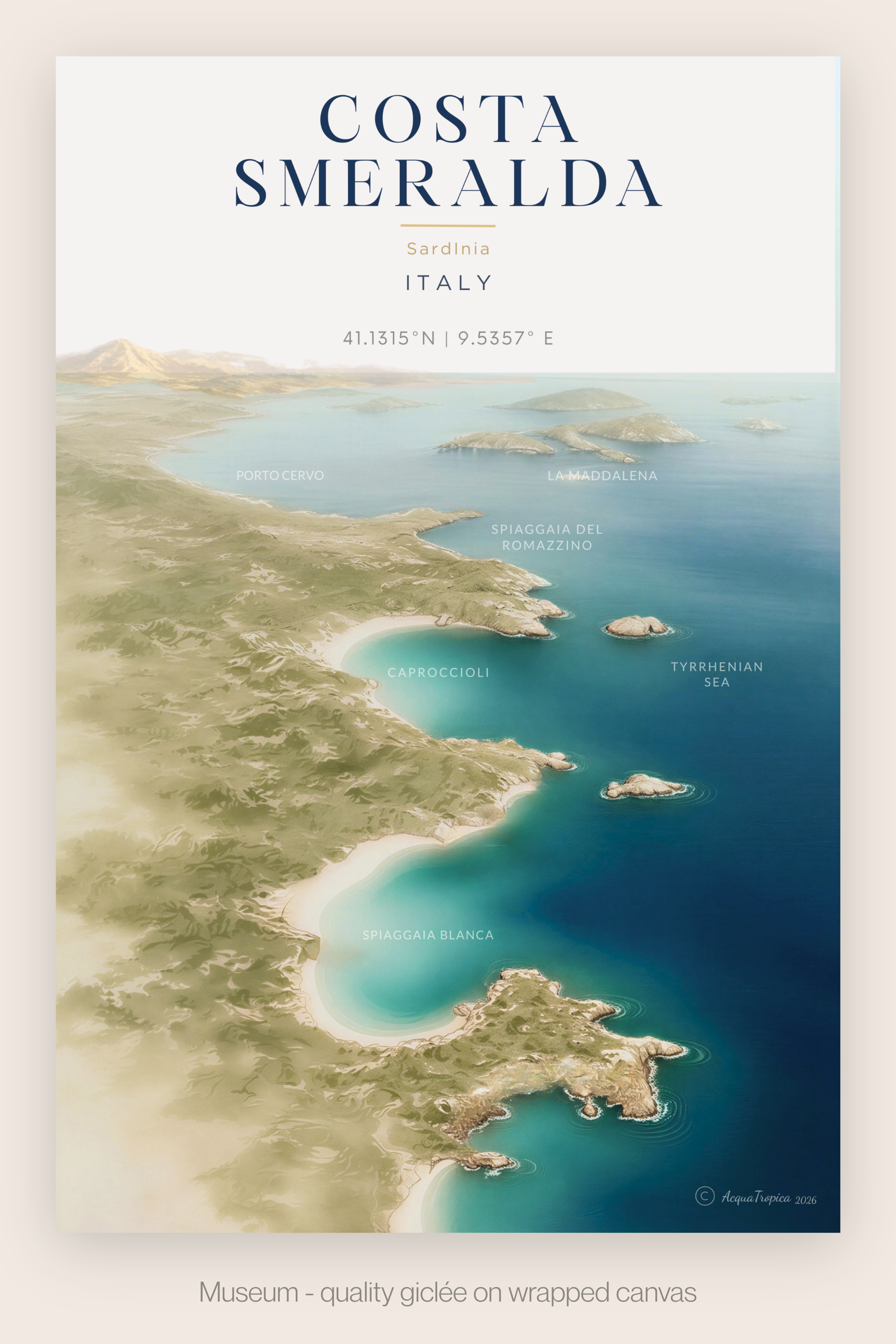 Costa Smeralda | Museum-Wrap Canvas