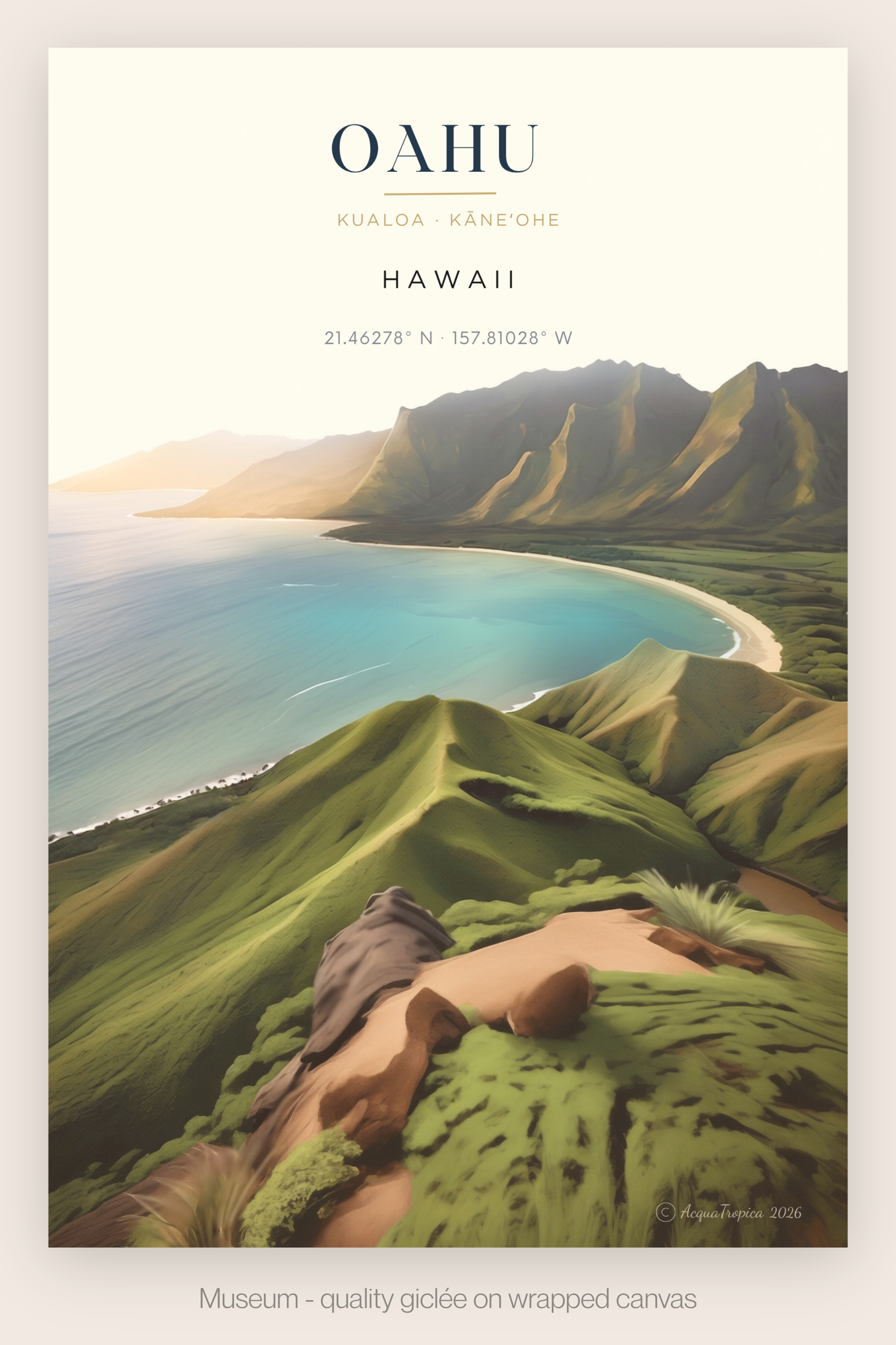 Oahu Canvas Wall Art | Luxury Hawaii Decor