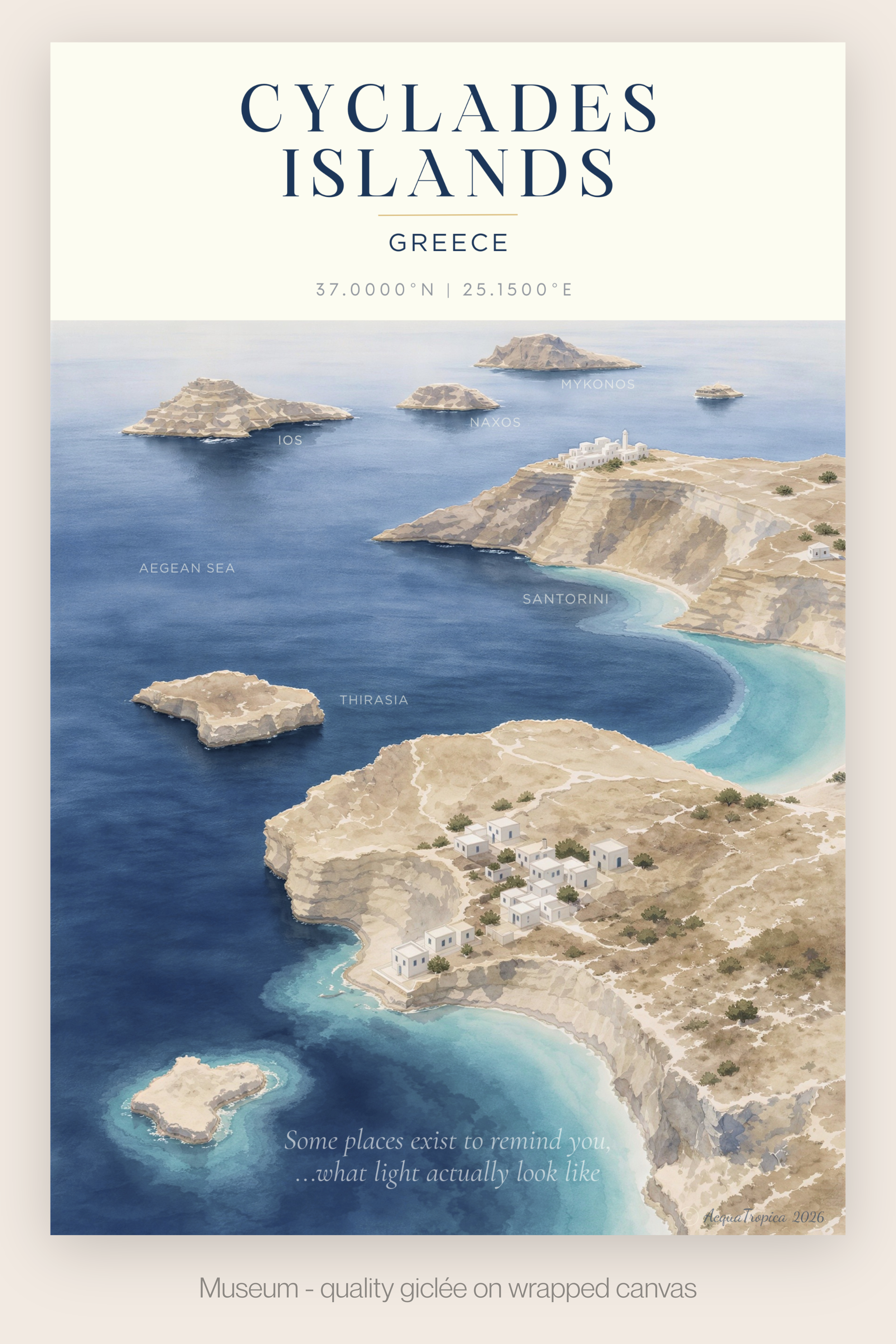 Cyclades Islands | Museum-Wrap Canvas