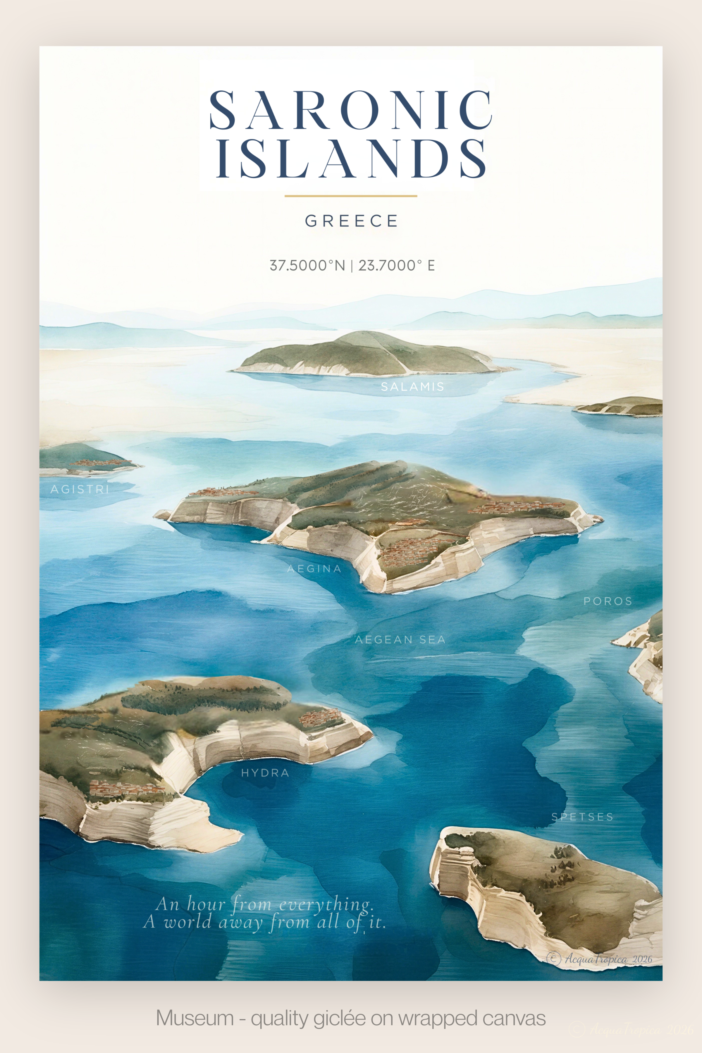 Saronic Islands | Museum-Wrap Canvas
