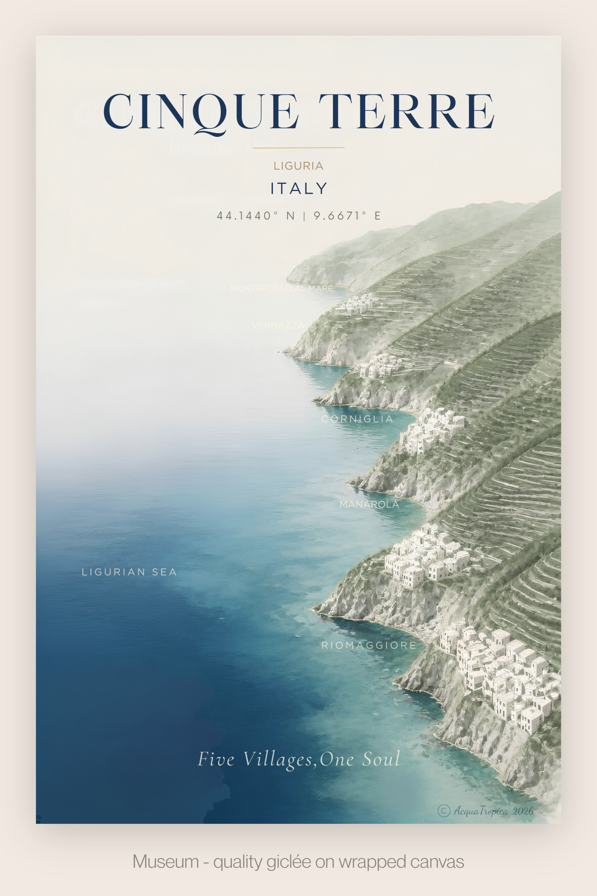 Cinque Terre | Museum-Wrap Canvas