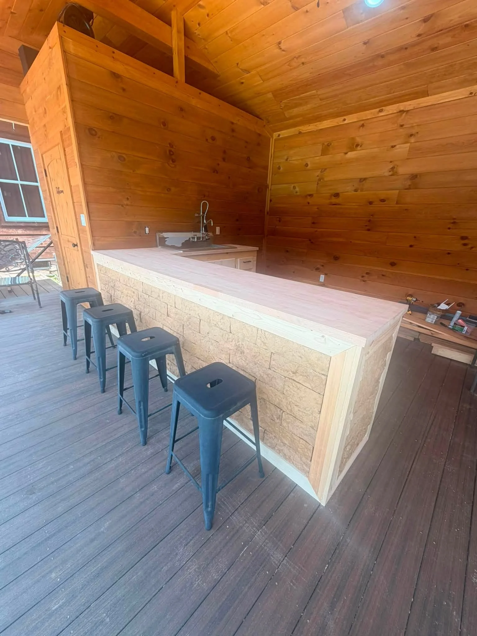 Home addition project by Modern Edge Builders expanding a residential home in Marion, NC.