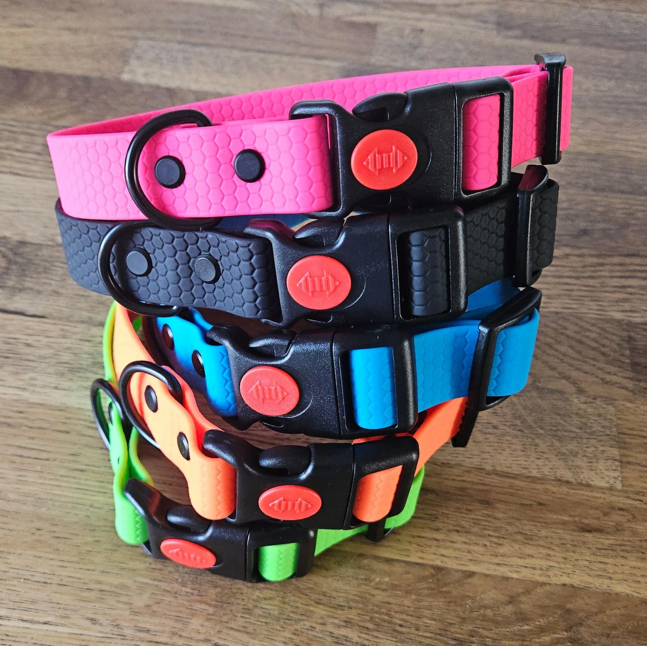 Waterproof Dog Collar | Lockable Side Release Buckle | 25mm Width | Choice of Colour & Size