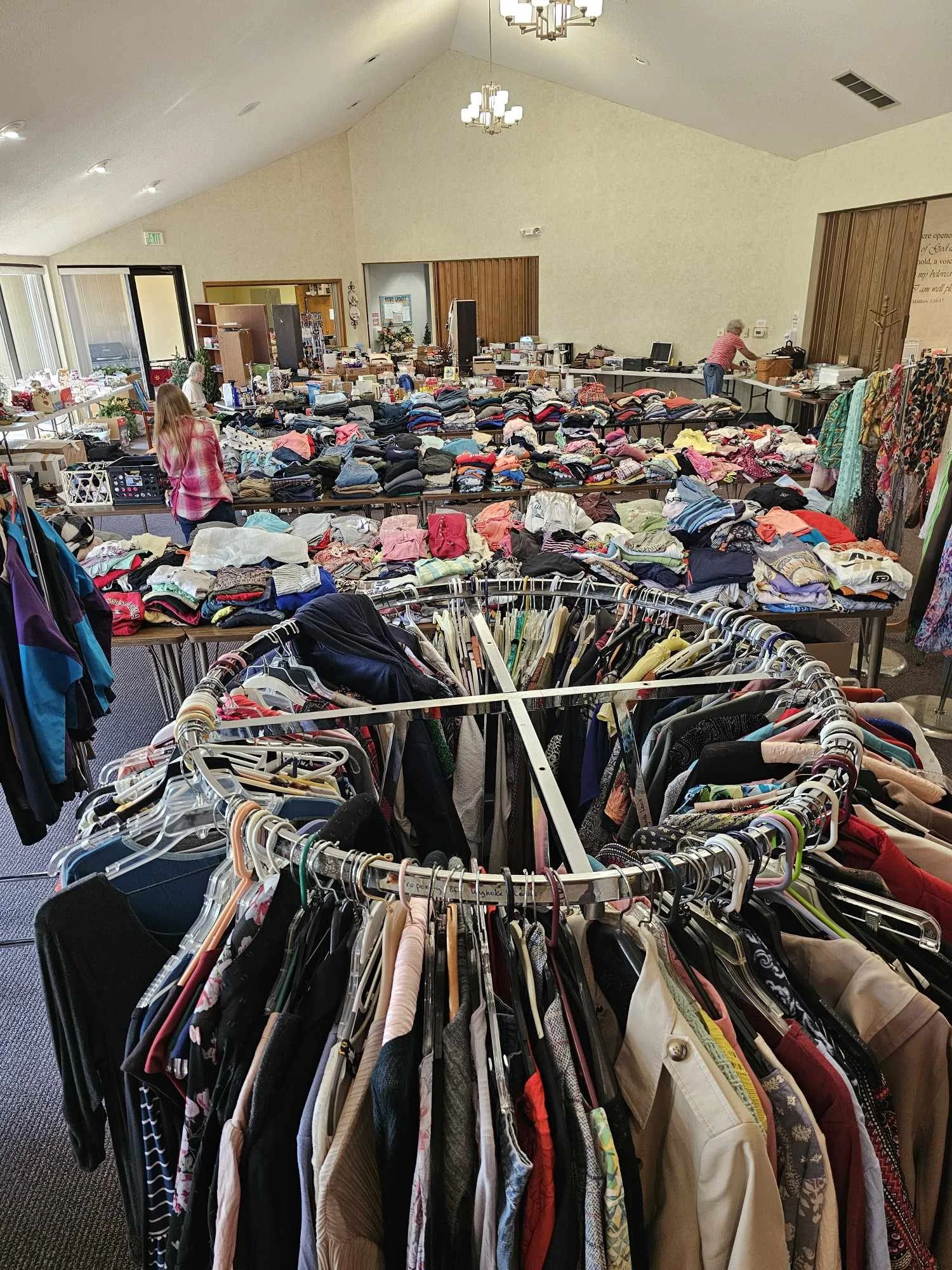 Rummage Sale:
Money from rummage sales helps with the Kendall food bags, drug court graduations, and some Good Samaritan projects. Certain items at the end of the rummage are donated to Bridges to Health, Carey Services, Marion Public Library, Swayze