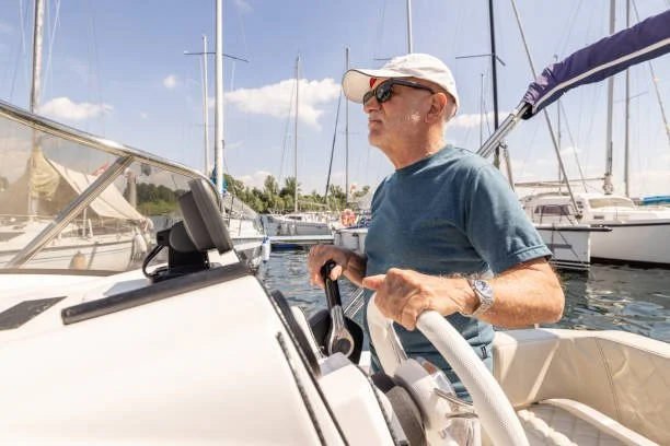 Captain at helm
