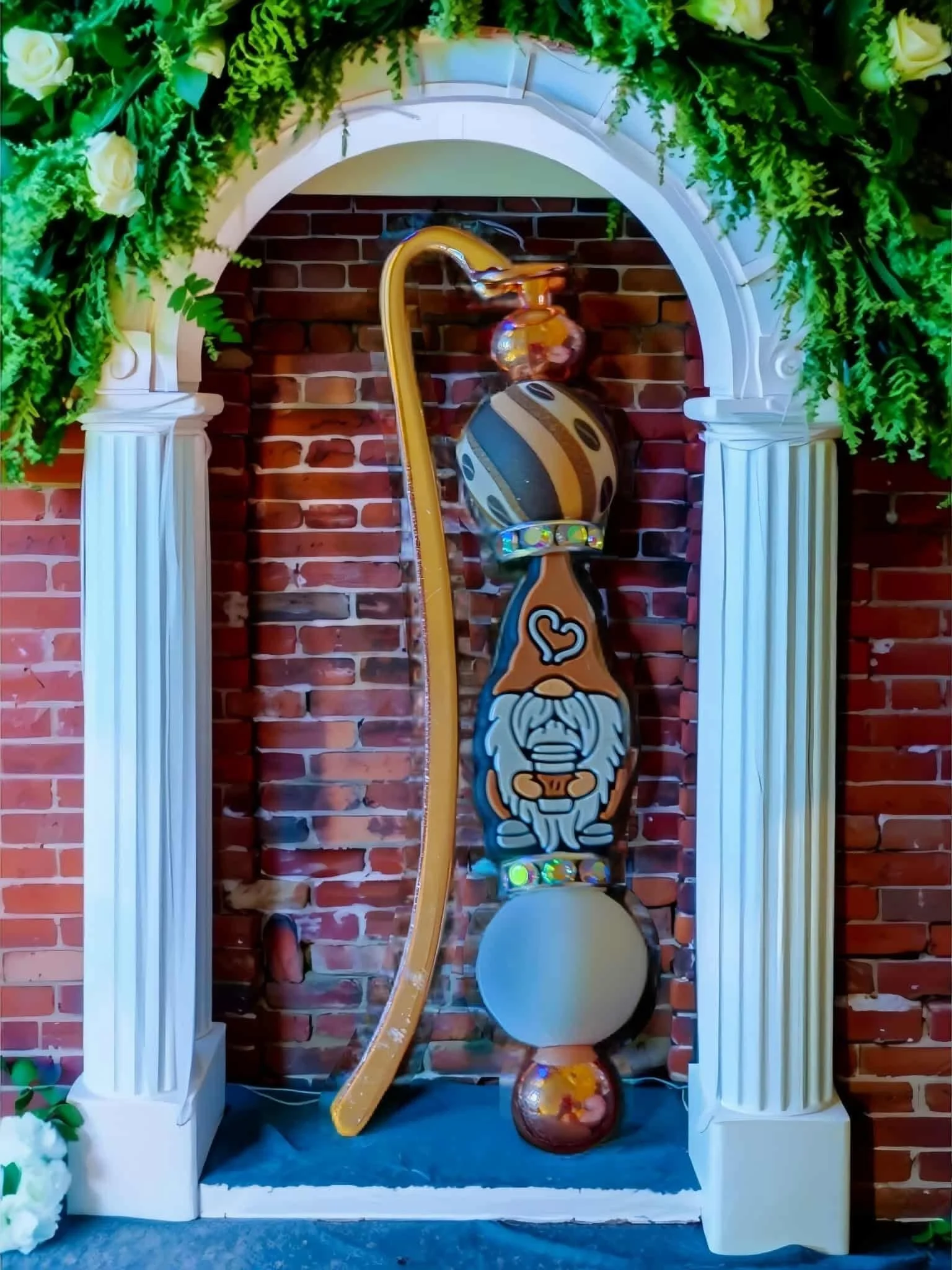Coffee Gnome & Brown Beaded Bookmark
