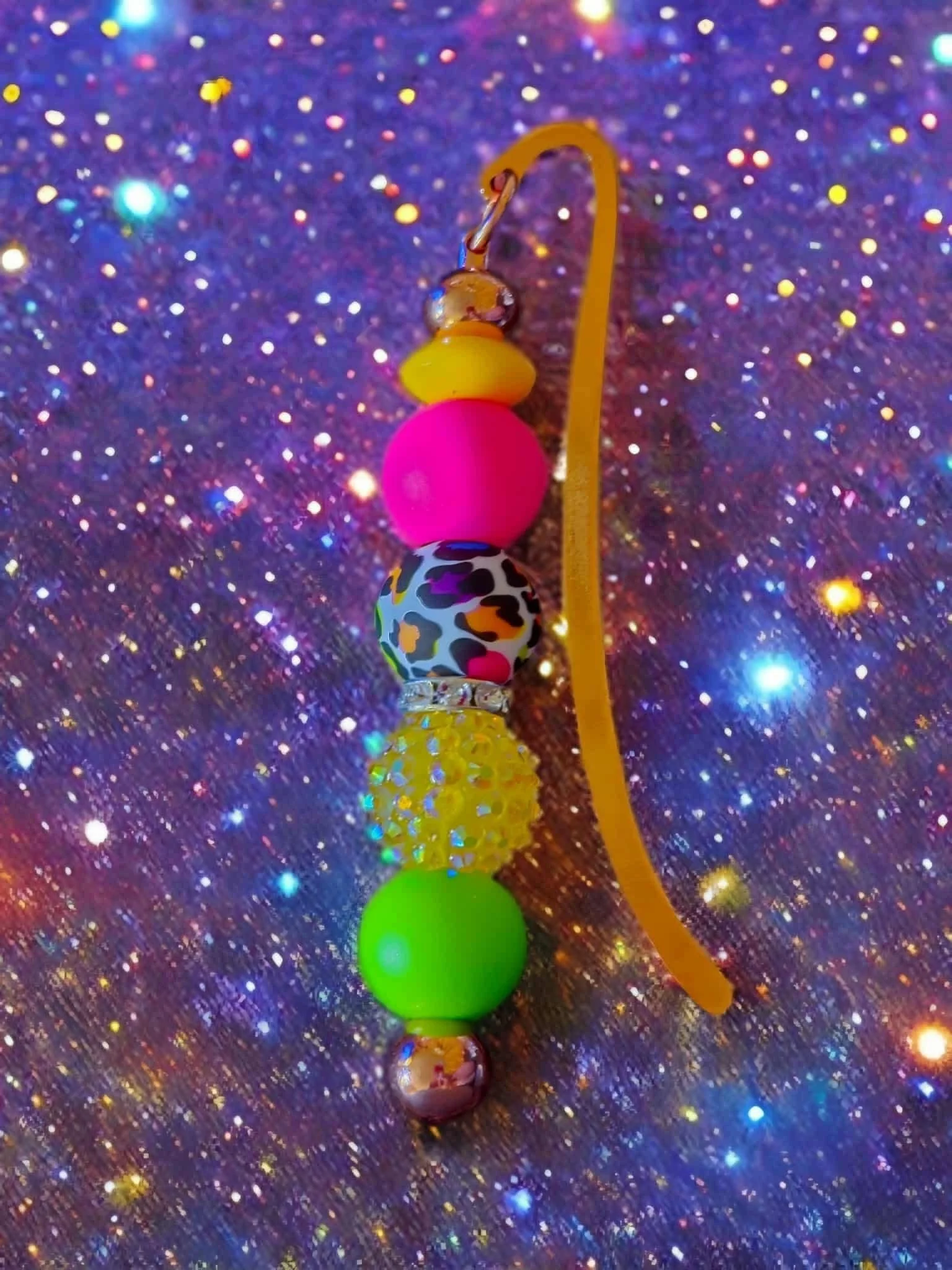 Neon Beaded Bookmark