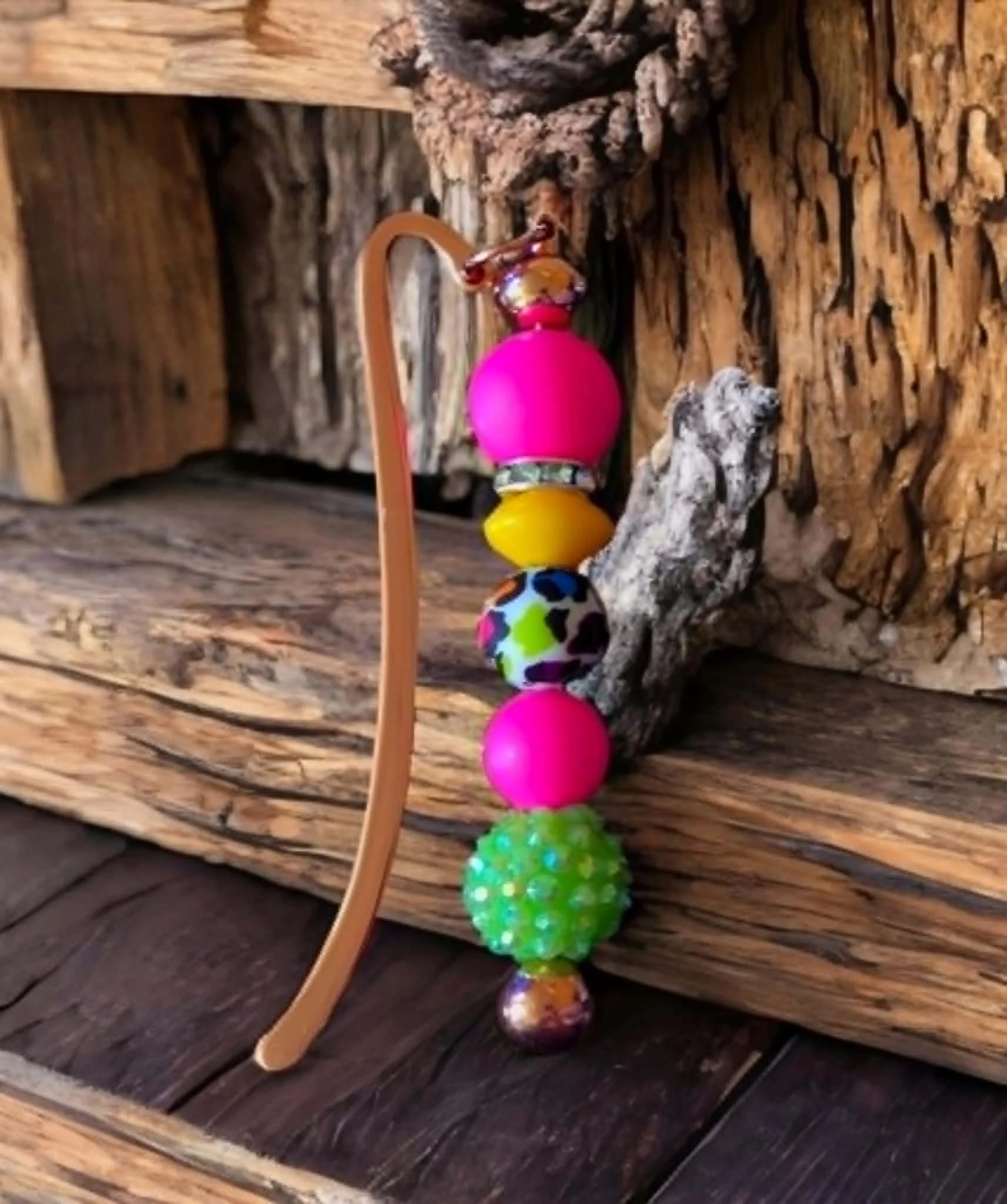 Colorful  Beaded Bookmark