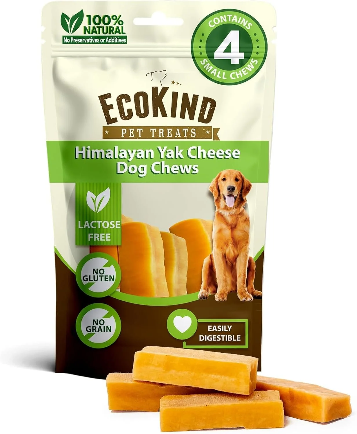 EcoKind Yak Cheese Himalayan Dog Chews, Yak Chews for Small Dogs