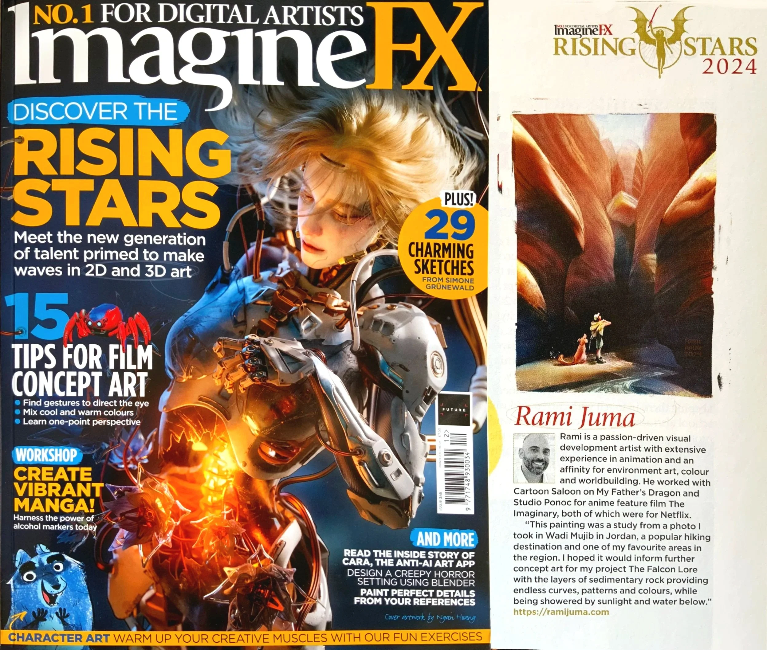 ImagineFX Magazine Rami Juma feature rising stars 2024