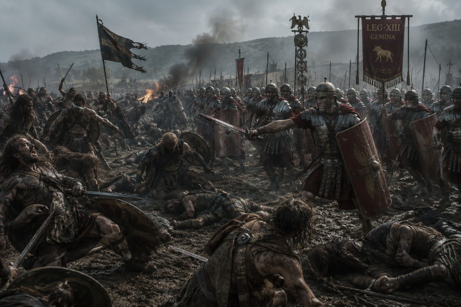 Roman Conquest of Gaul – Official Concept Art | Element X: Origins
Official concept artwork from Element X: Origins, an original historical fantasy film by Hexagone Productions. Set during Julius Caesar's conquest of Gaul (58–50 BC), this cinematic b
