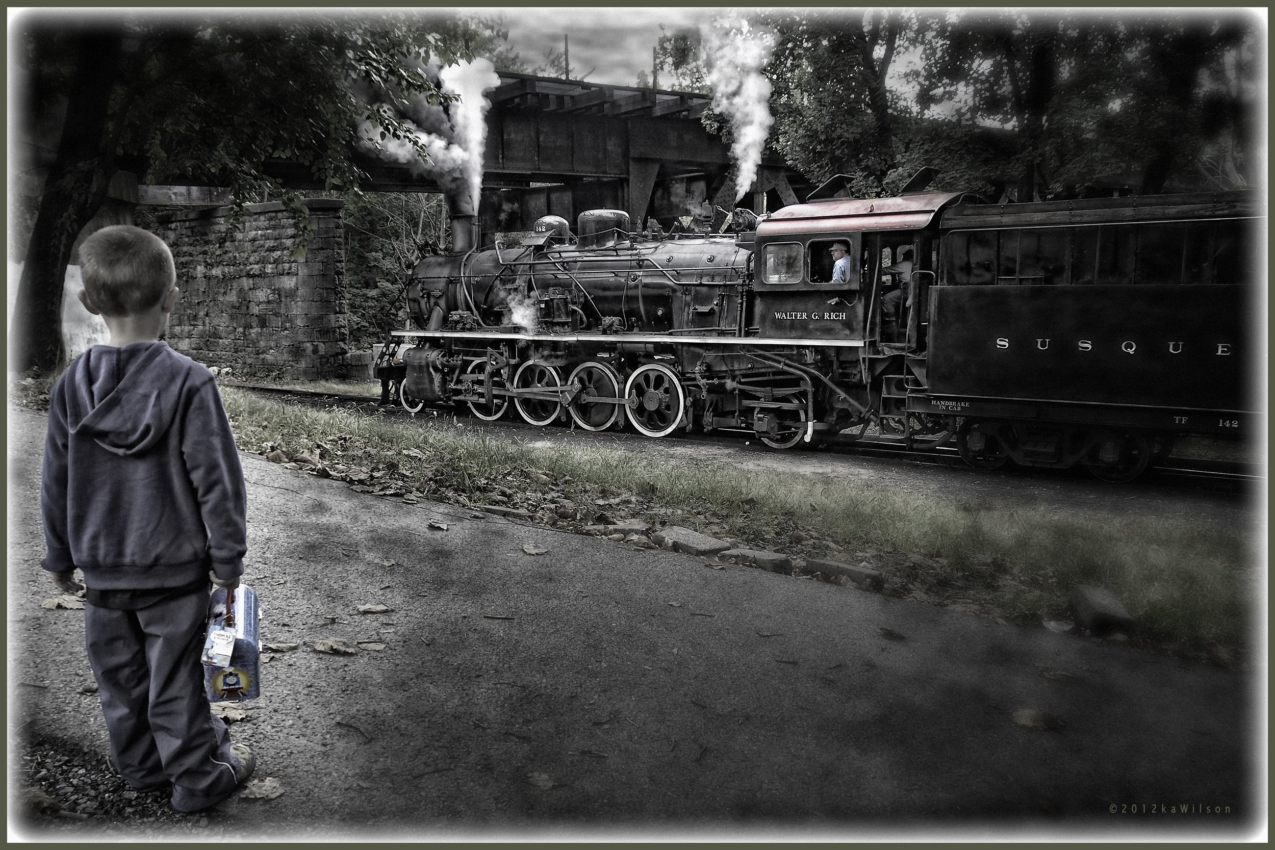 HoldingThomas, Watching Steam.jpg
