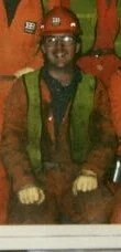 Calum in Channel Tunnel 1992