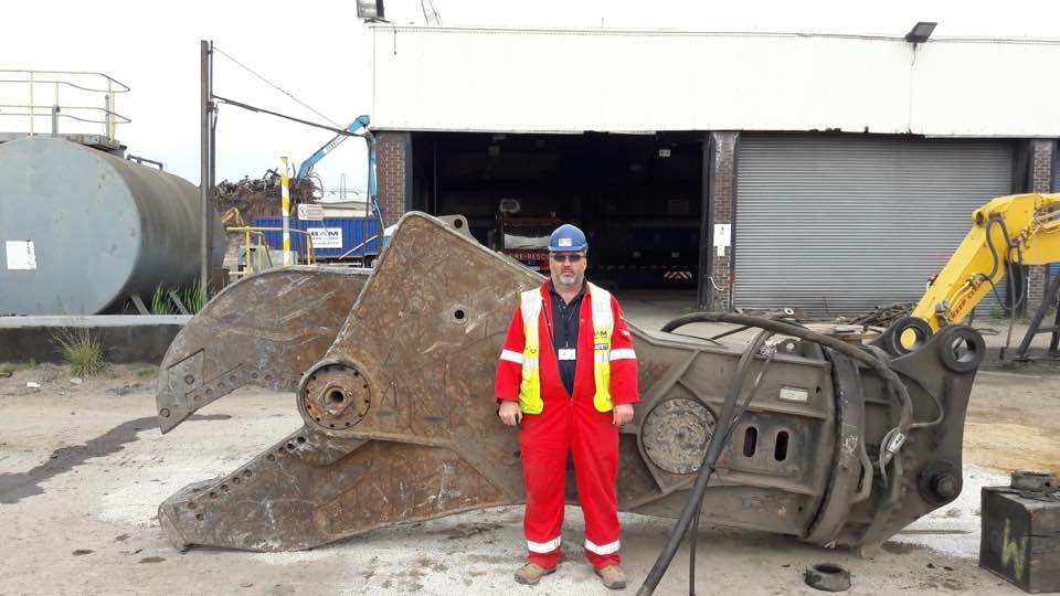 Calum with a heavy shear attachment