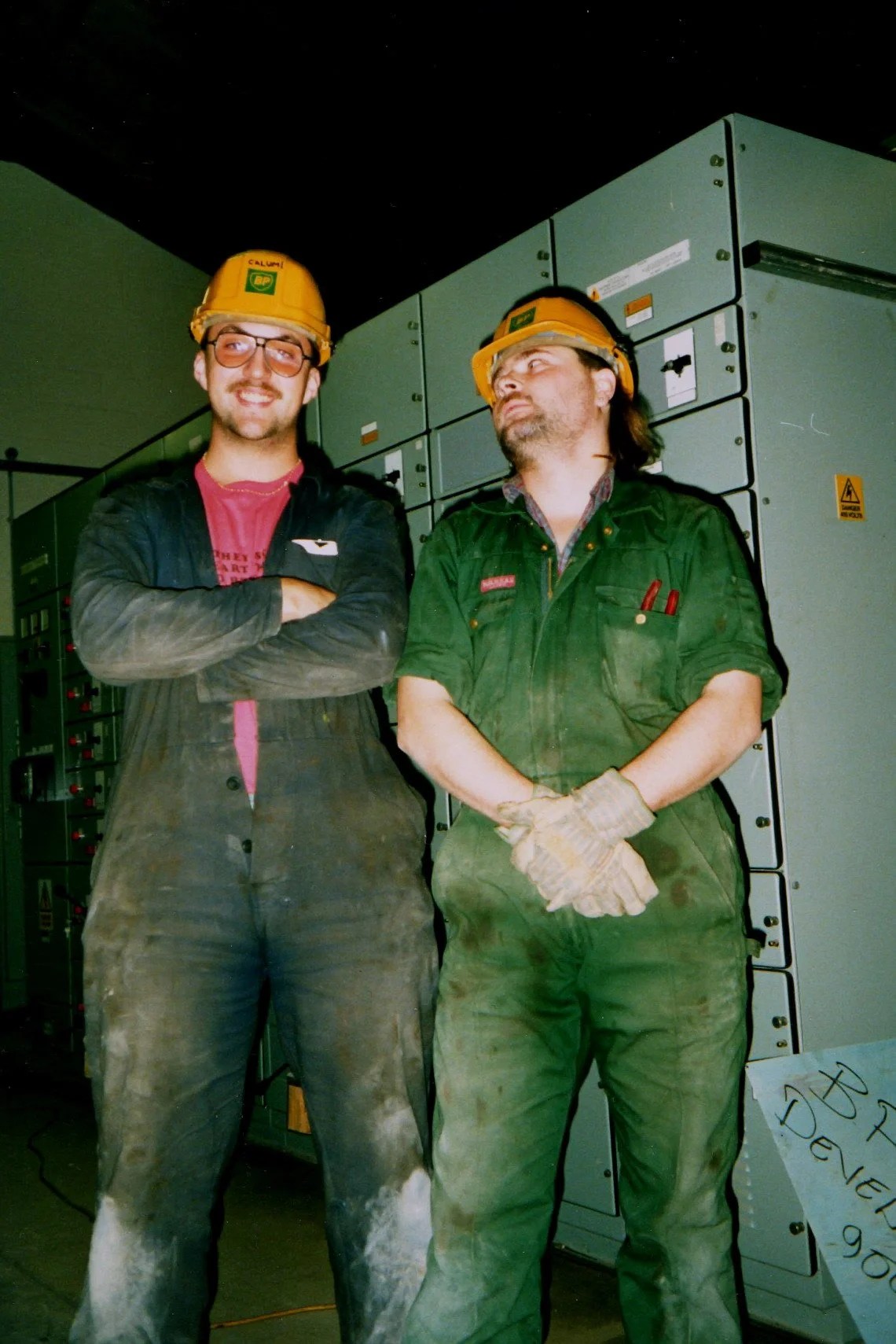 Calum as an electrician on Wytch Farm