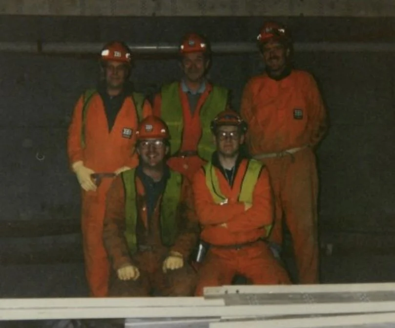Calum working in Channel Tunnel 1992