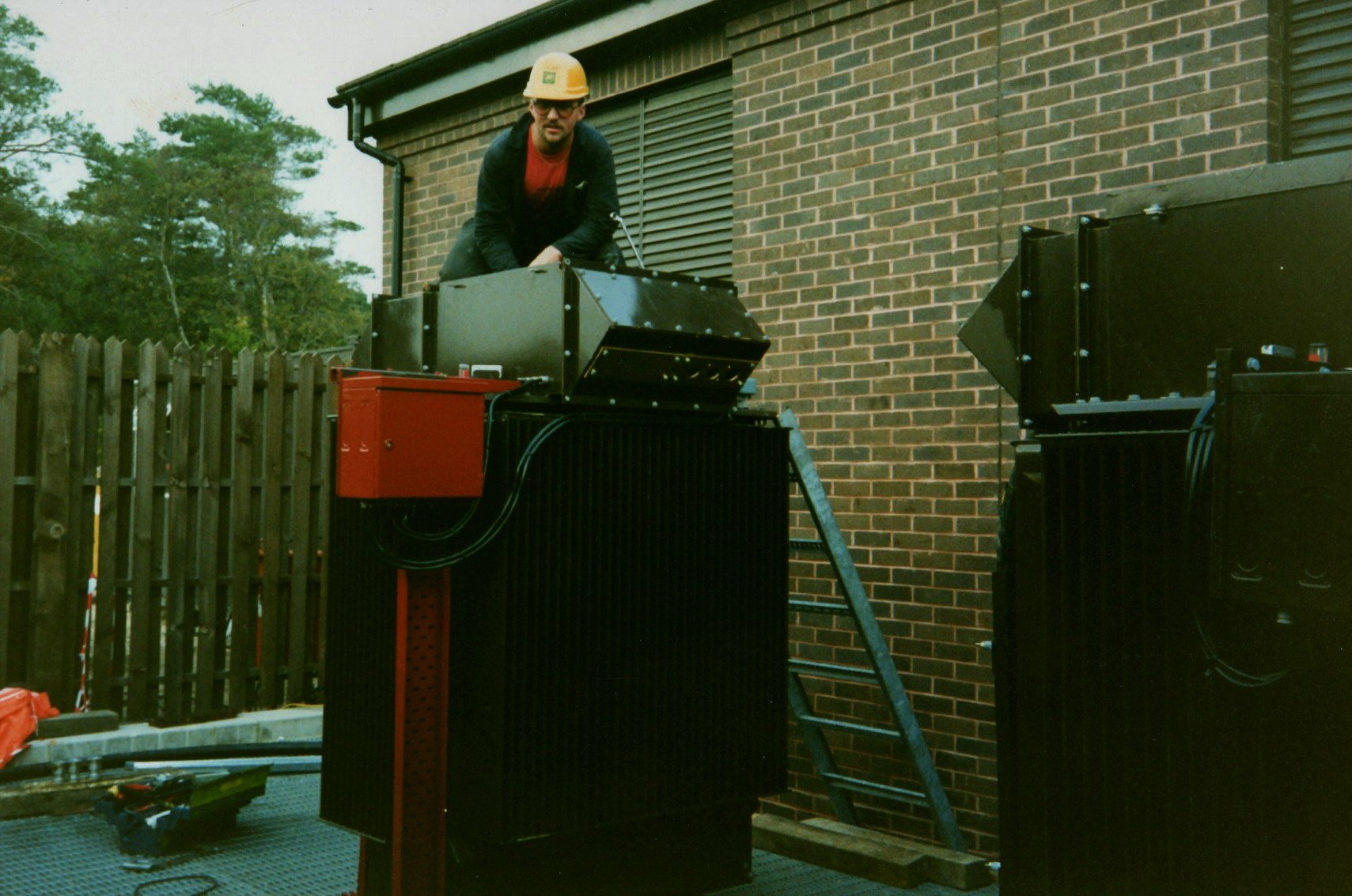 Calum working on a 3.3kv transformer