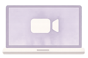 Laptop with a blank video camera icon on the screen