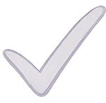 Gray check mark icon