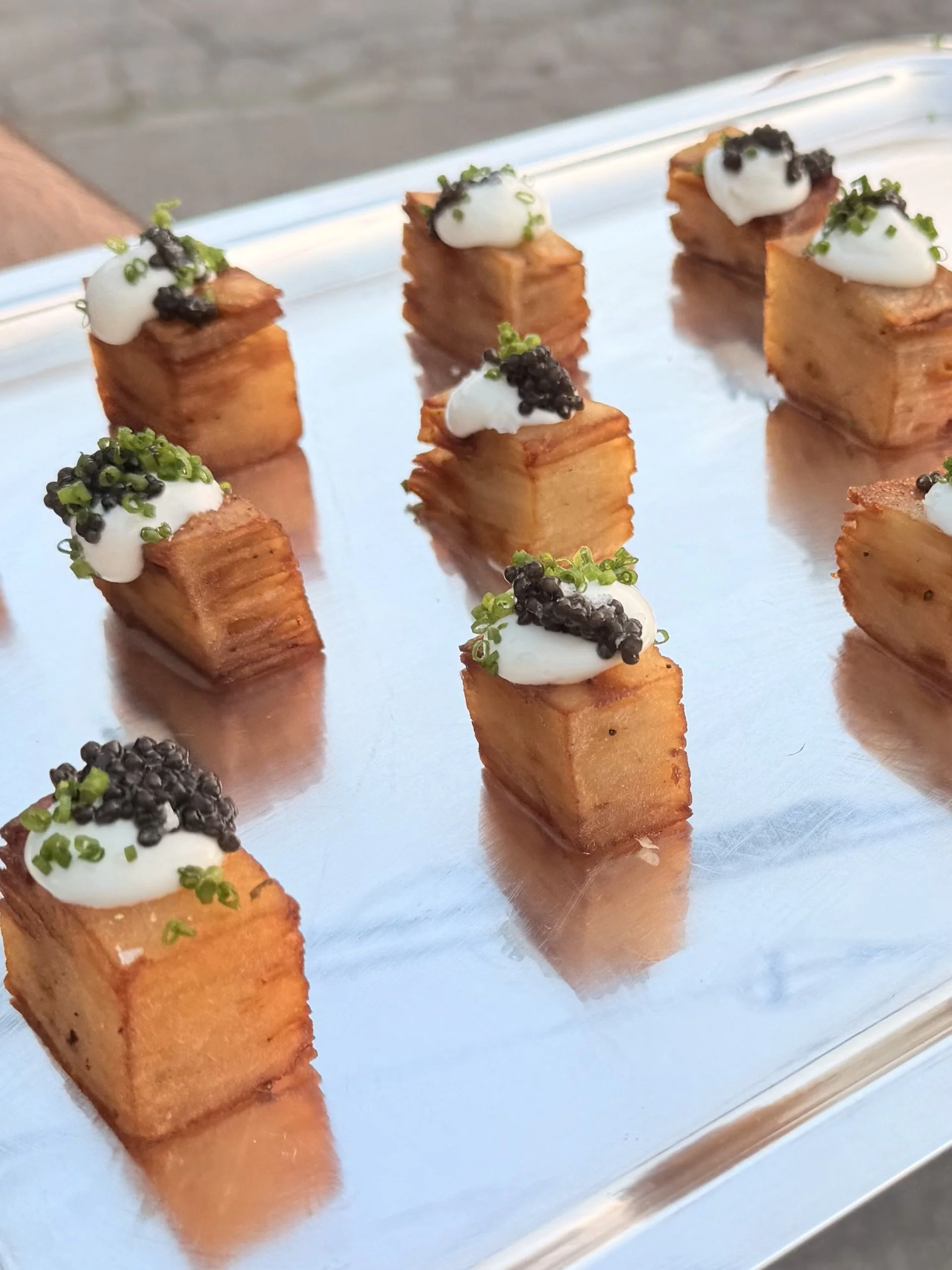 Jacquemus - Potato Mille Feuille with Smoked cream and roe