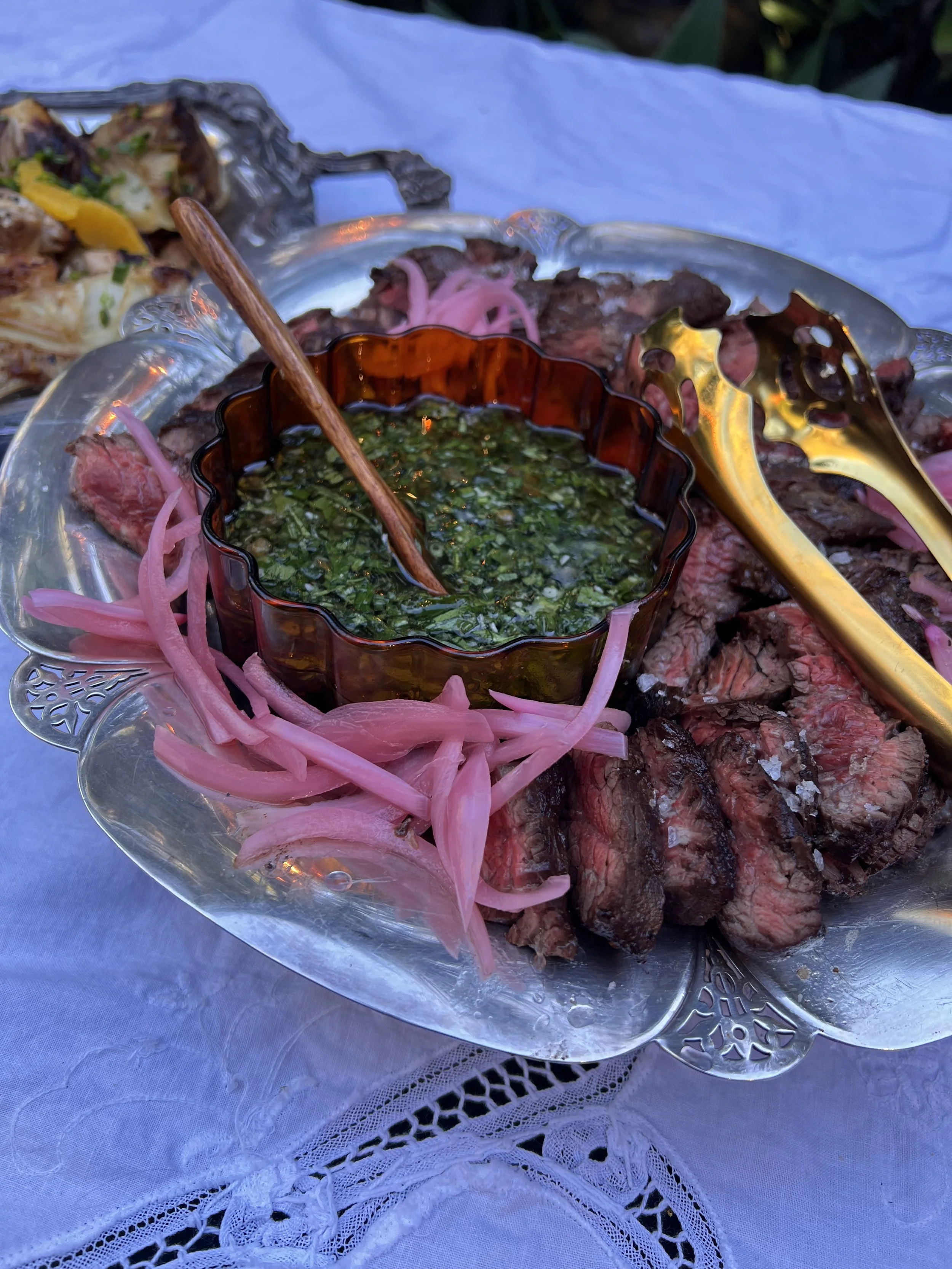 Hanger Steak with Salsa Verte - Private Event
