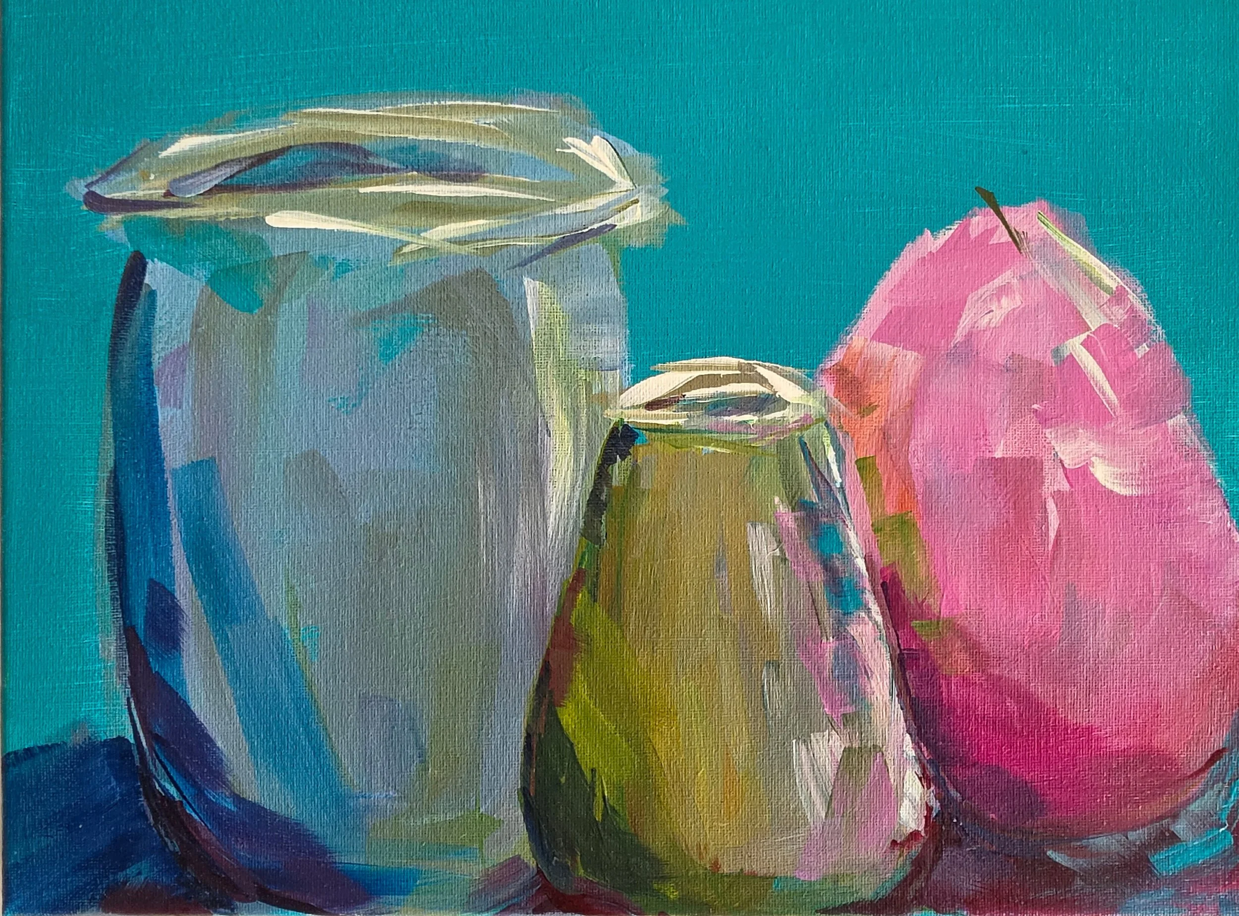 I'm Not Here. 14" x 11". - Acrylic on canvas.