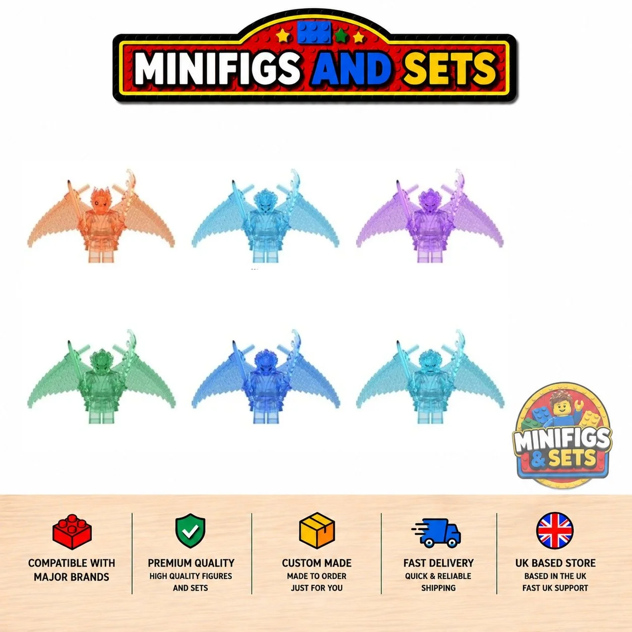 Naruto Set of 6 minifigures - Style 6