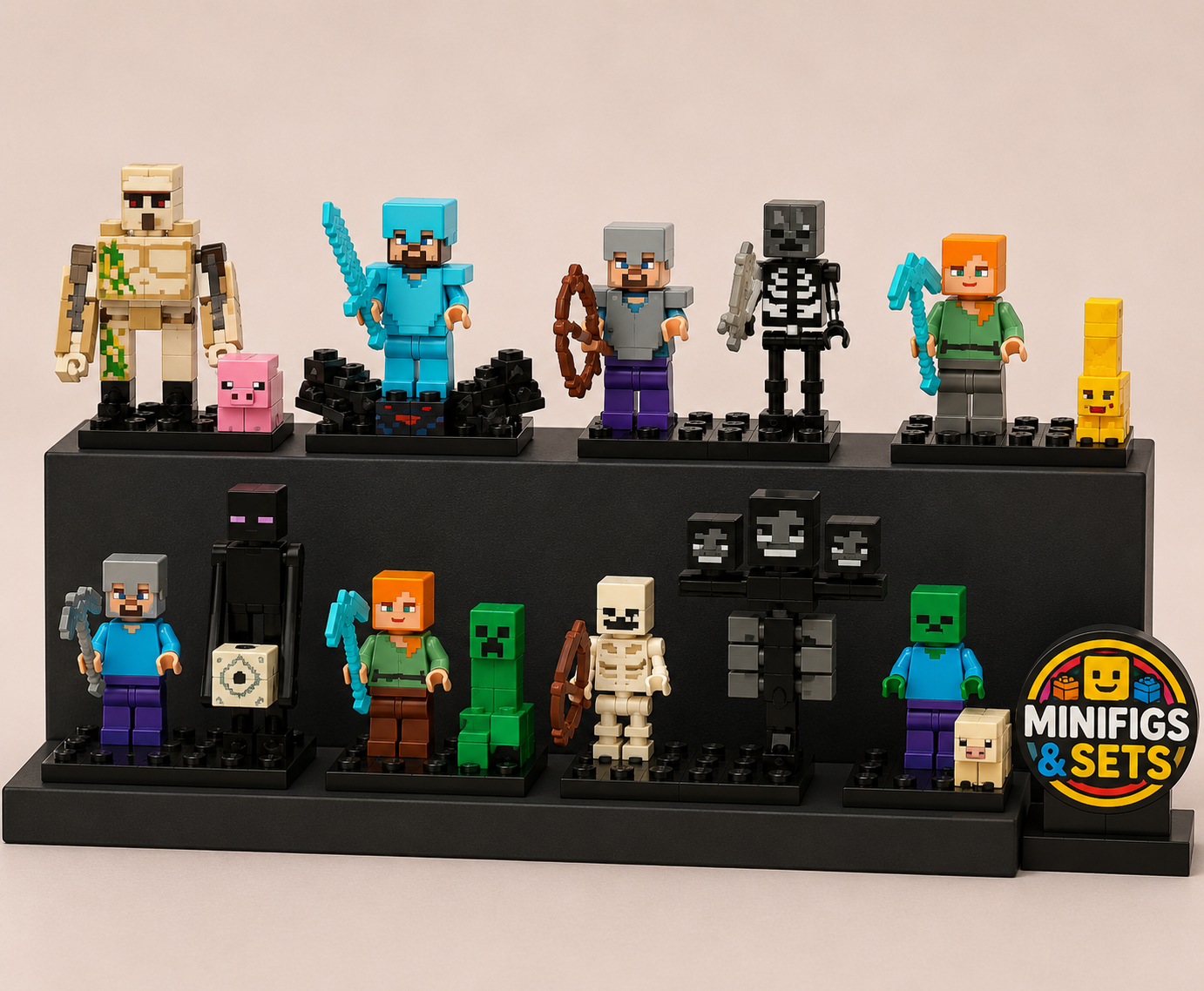 Minecraft Set of 8 minifigures - Style 7