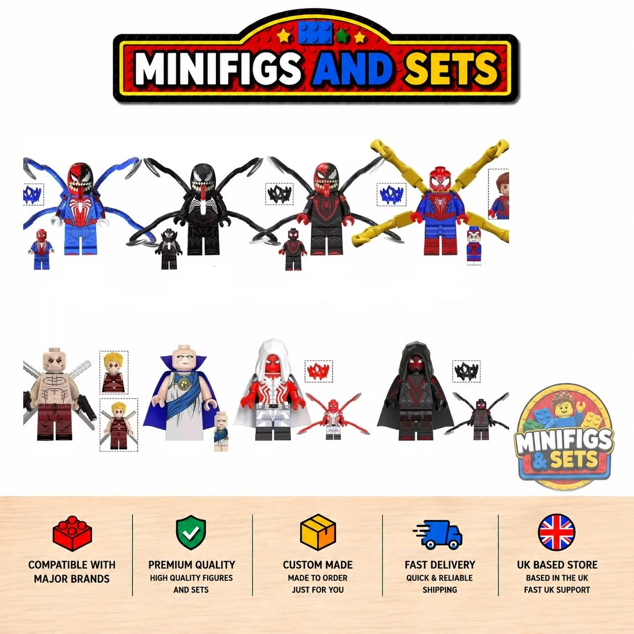 Spiderman Set of 8 minifigures - Style 12
