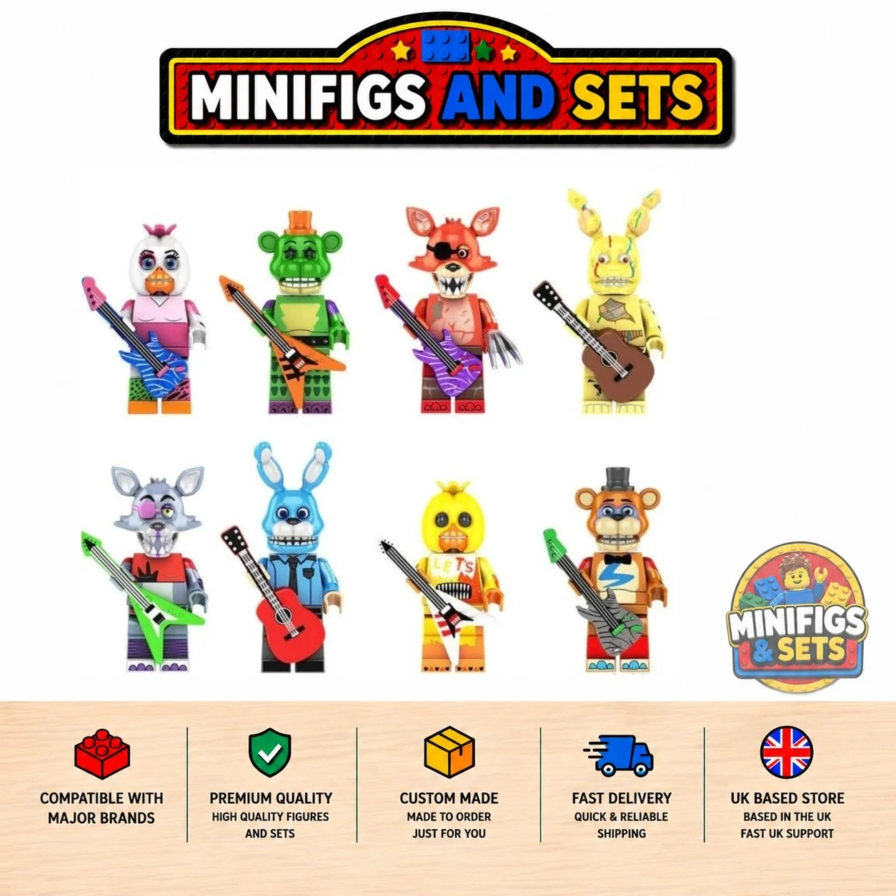FNAF Set of 8 minifigures - Style 4
