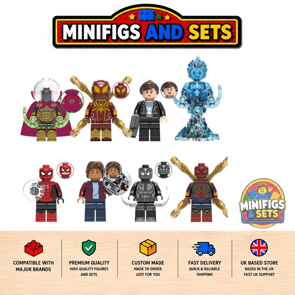 Spiderman Set of 8 minifigures - Style 4