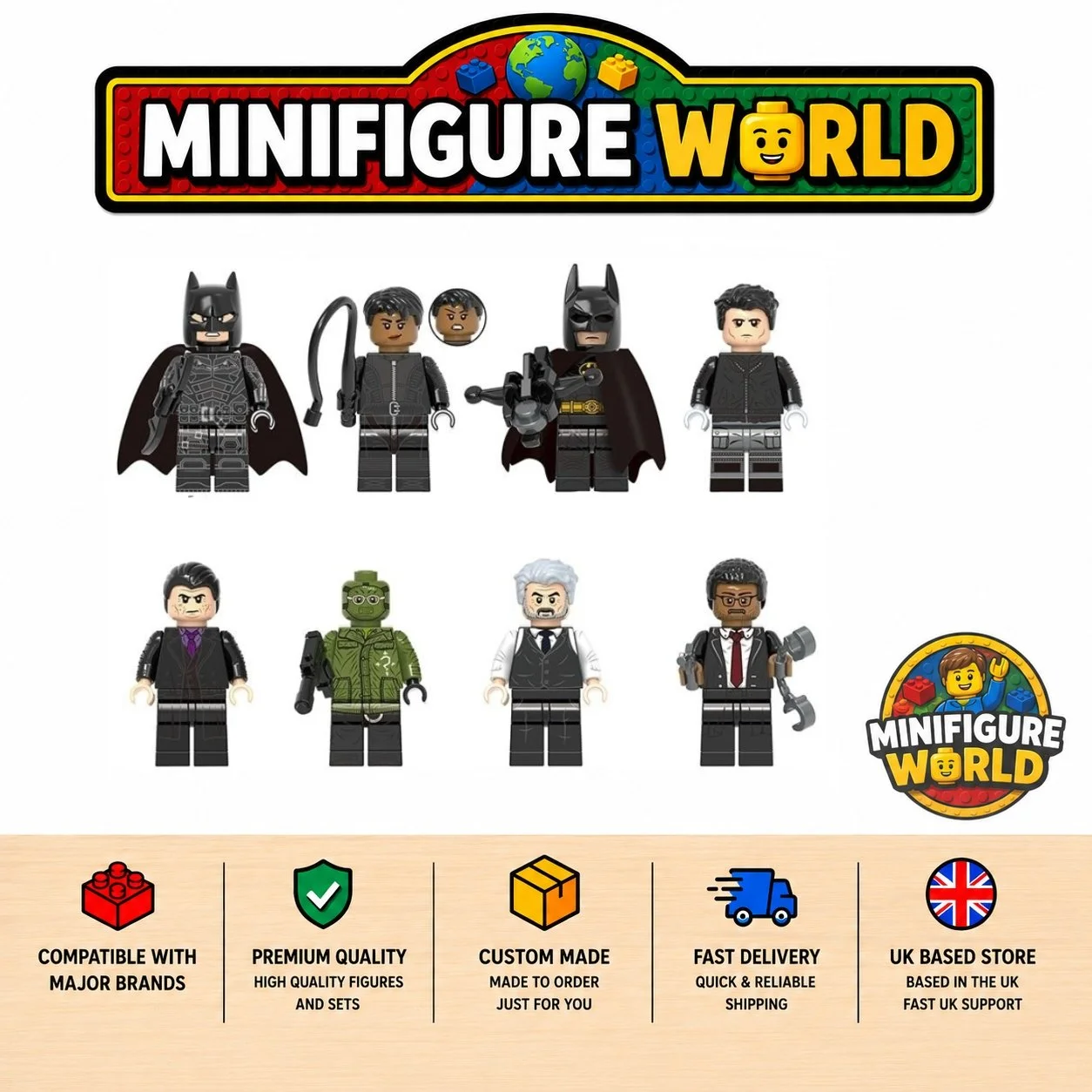 Batman Set of 8 minifigures - Style 2