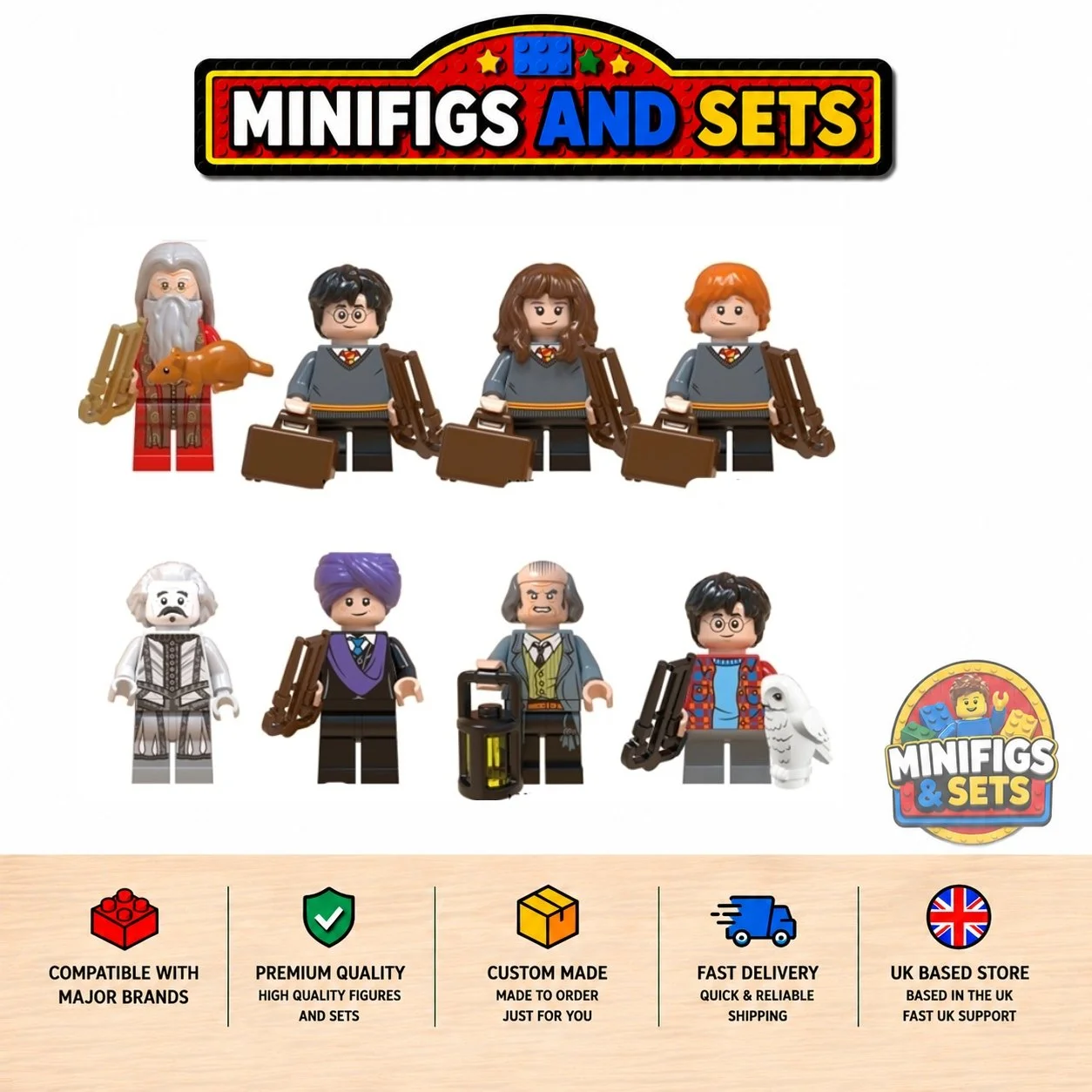 Harry Potter Set of 8 minifigures - Style 2