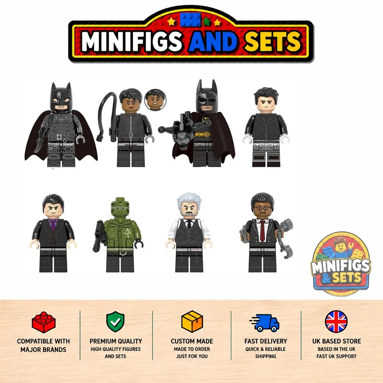 Batman Set of 8 minifigures - Style 2