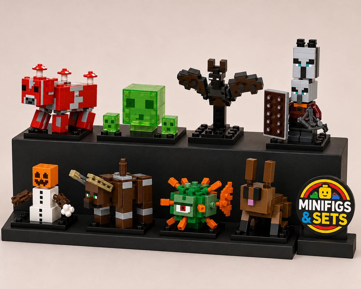 Minecraft Set of 8 minifigures - Style 5