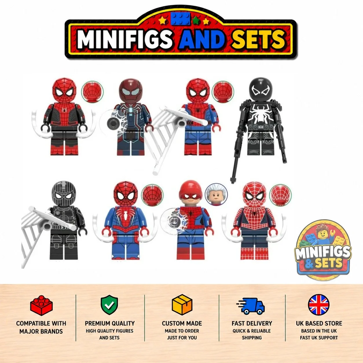 Spiderman Set of 8 minifigures - Style 13
