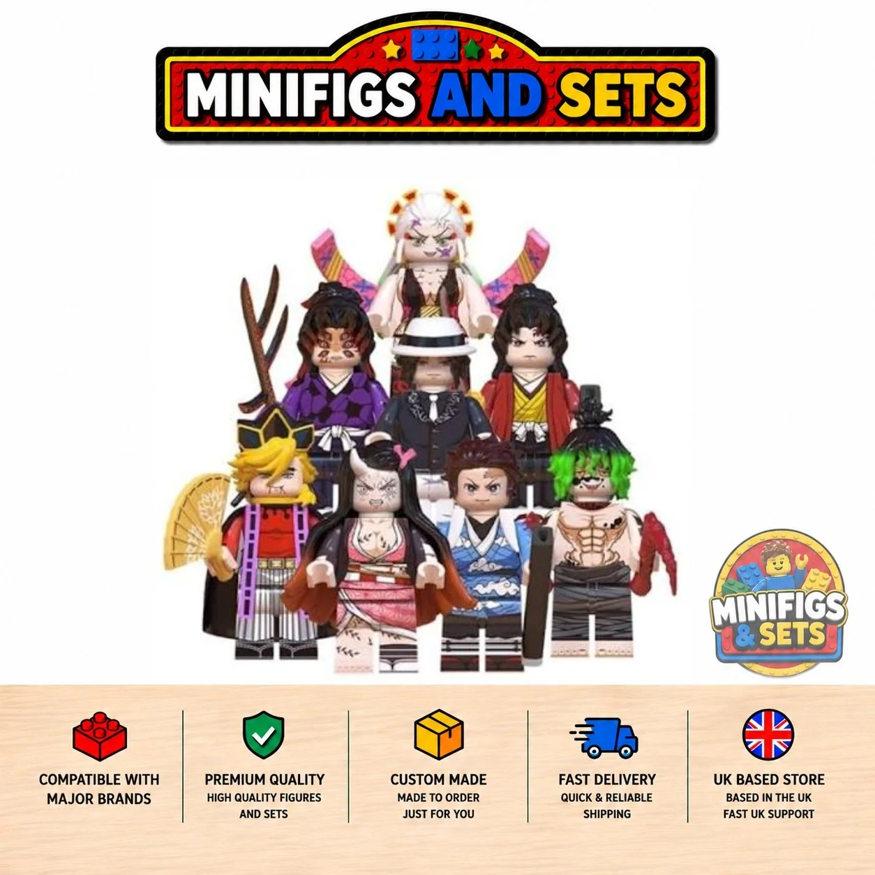 Demon Slayer Set of 8 minifigures - Style 2