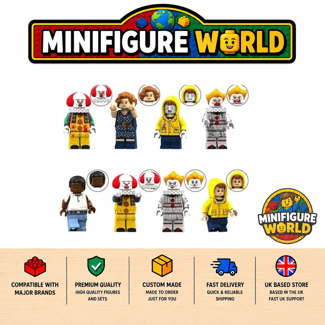 Horror Set of 8 minifigures - Style 2