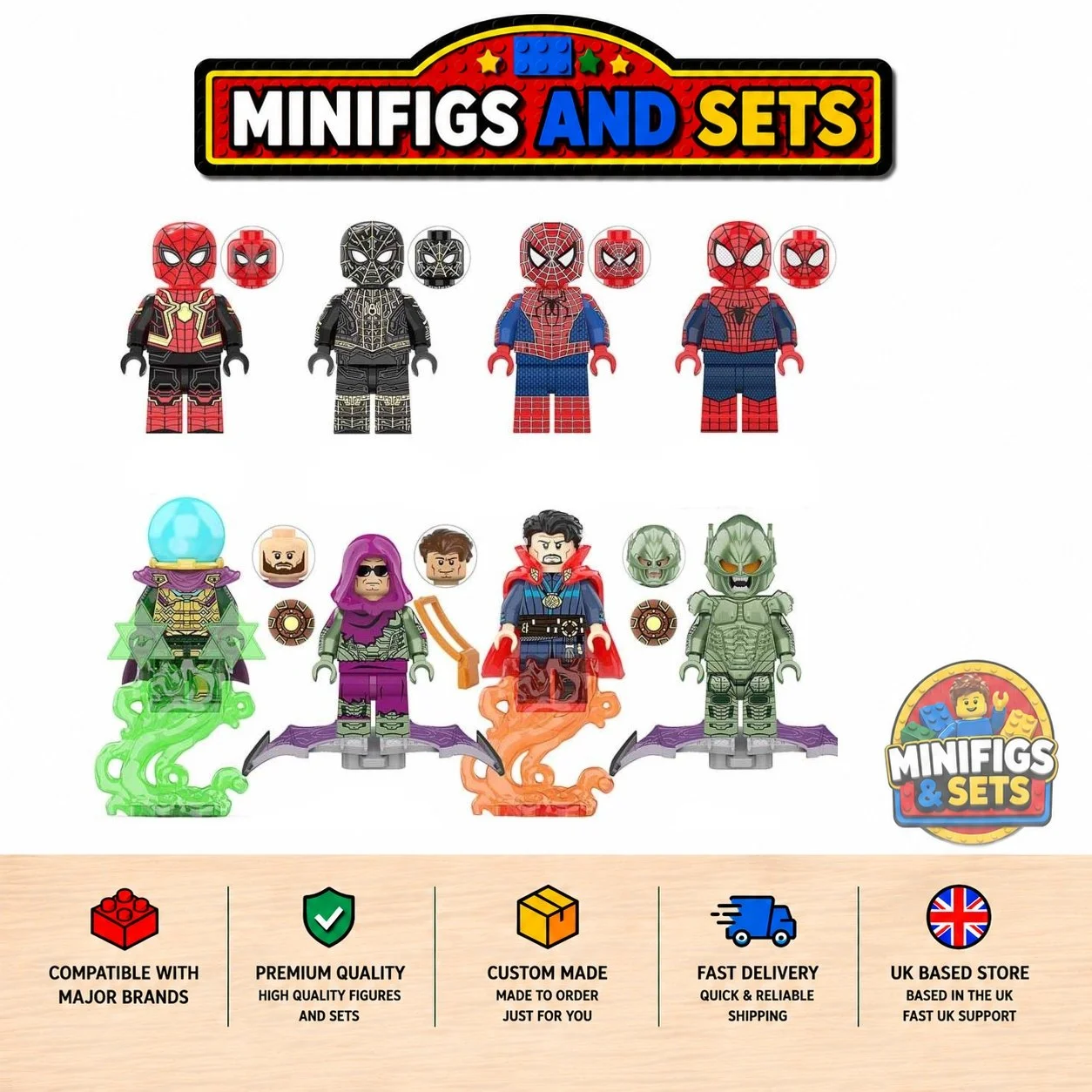 Spiderman Set of 8 minifigures - Style 3